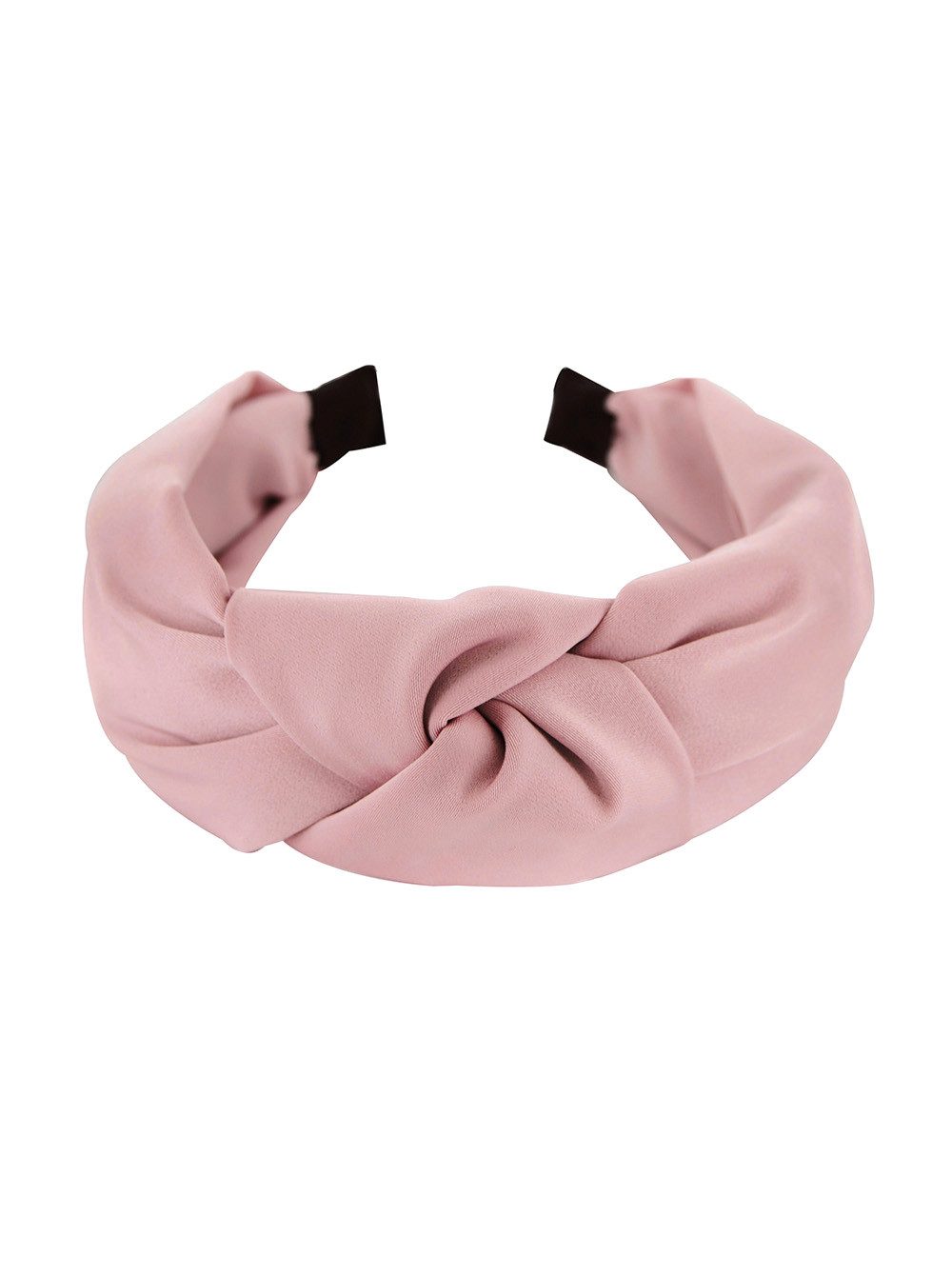 axy Haarreif Breiter Haarreif mit Knoten und Satin bezogen, Vintage Damen Haareifen Haarband