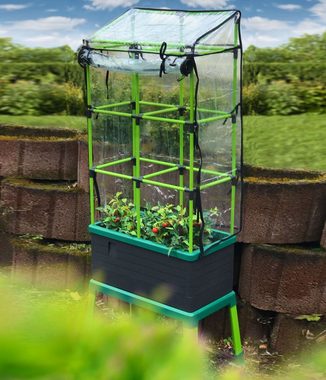 Bio Green Hochbeet Haube für Rankgitter City Jungle, 62 x 32 x 97 cm, Schützt Pflanzen vor Kälte, verlängert Erntezeit, mit Reißverschluss