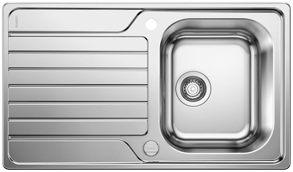 Blanco Edelstahlspüle DINAS 45 S, eckig, 50/86 cm, (1 St), zum wechselseitigen Einbau geeignet