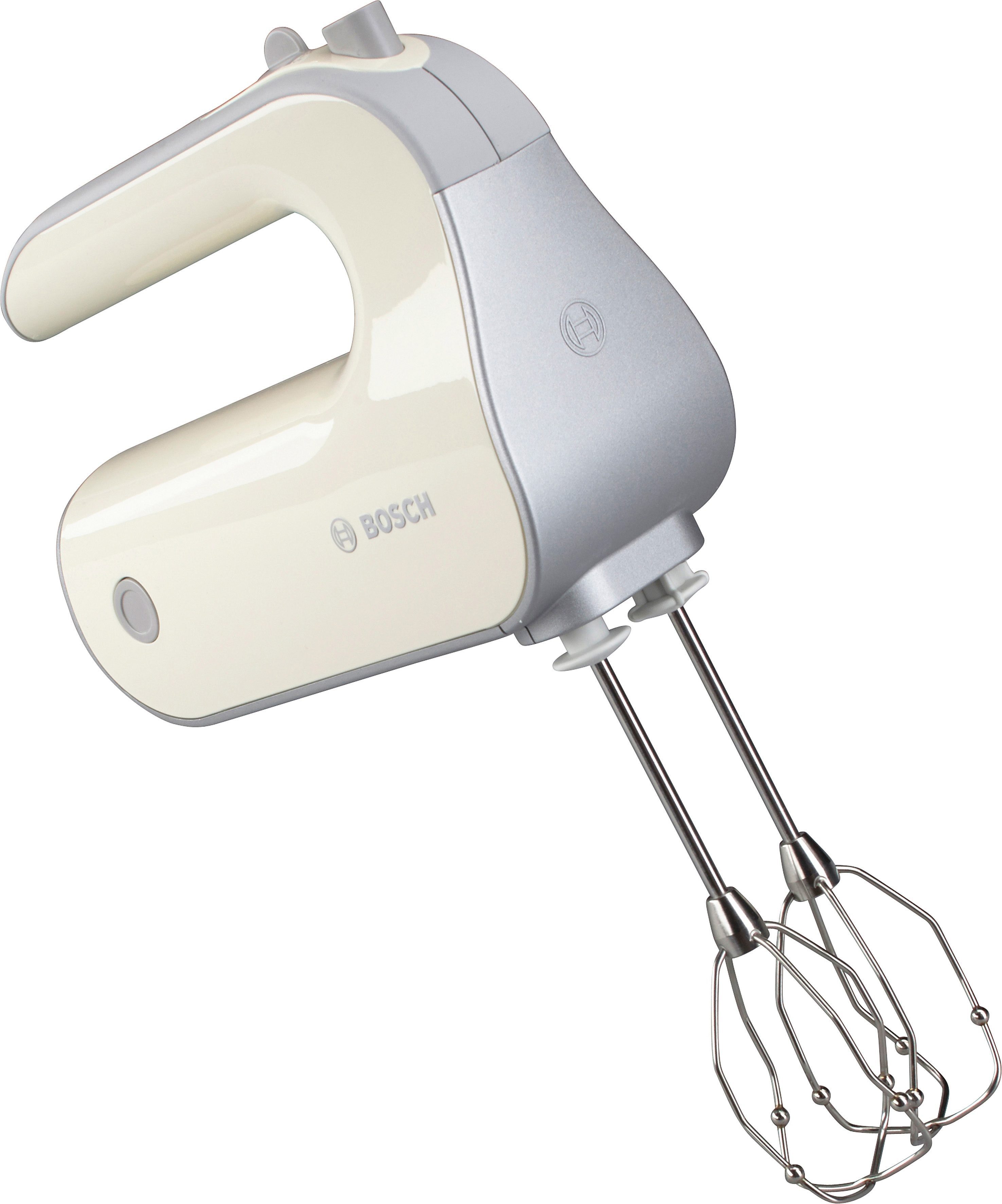 BOSCH Handmixer Styline MFQ40301, Edelst. Rührbesen/Knethaken, 5 Stufen, hellgelb, 500 W, Turbostufe, leichtes Gehäuse, Made in Europe