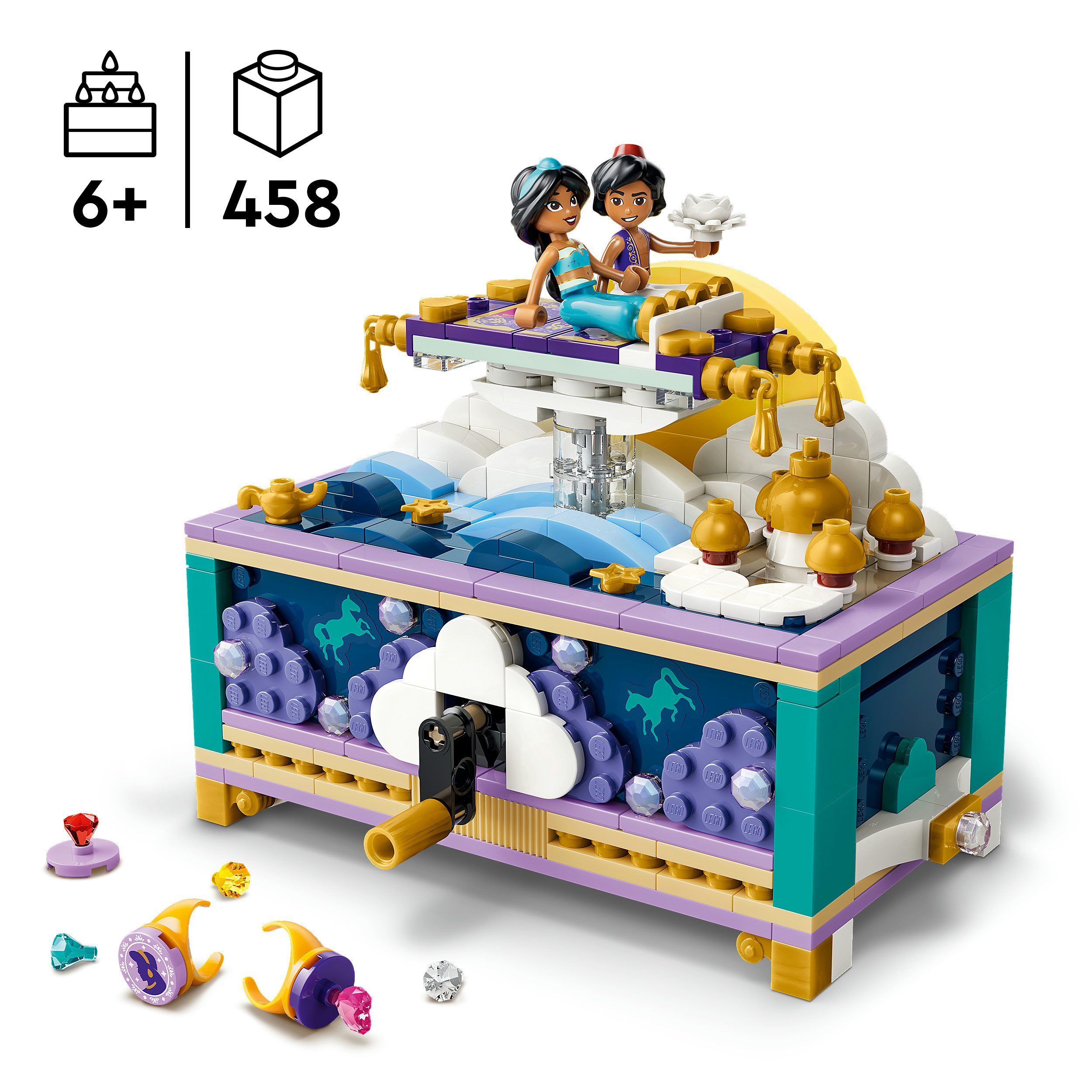 LEGO® Jasmins Schmuckkästchen (43295), LEGO Disney Princess Konstruktionsspielsteine, (458 St)