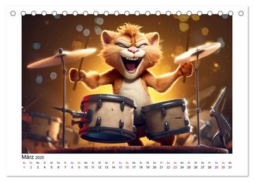 CALVENDO Wandkalender CatDogBand (Tischkalender 2025 DIN A5 quer), CALVENDO Monatskalender