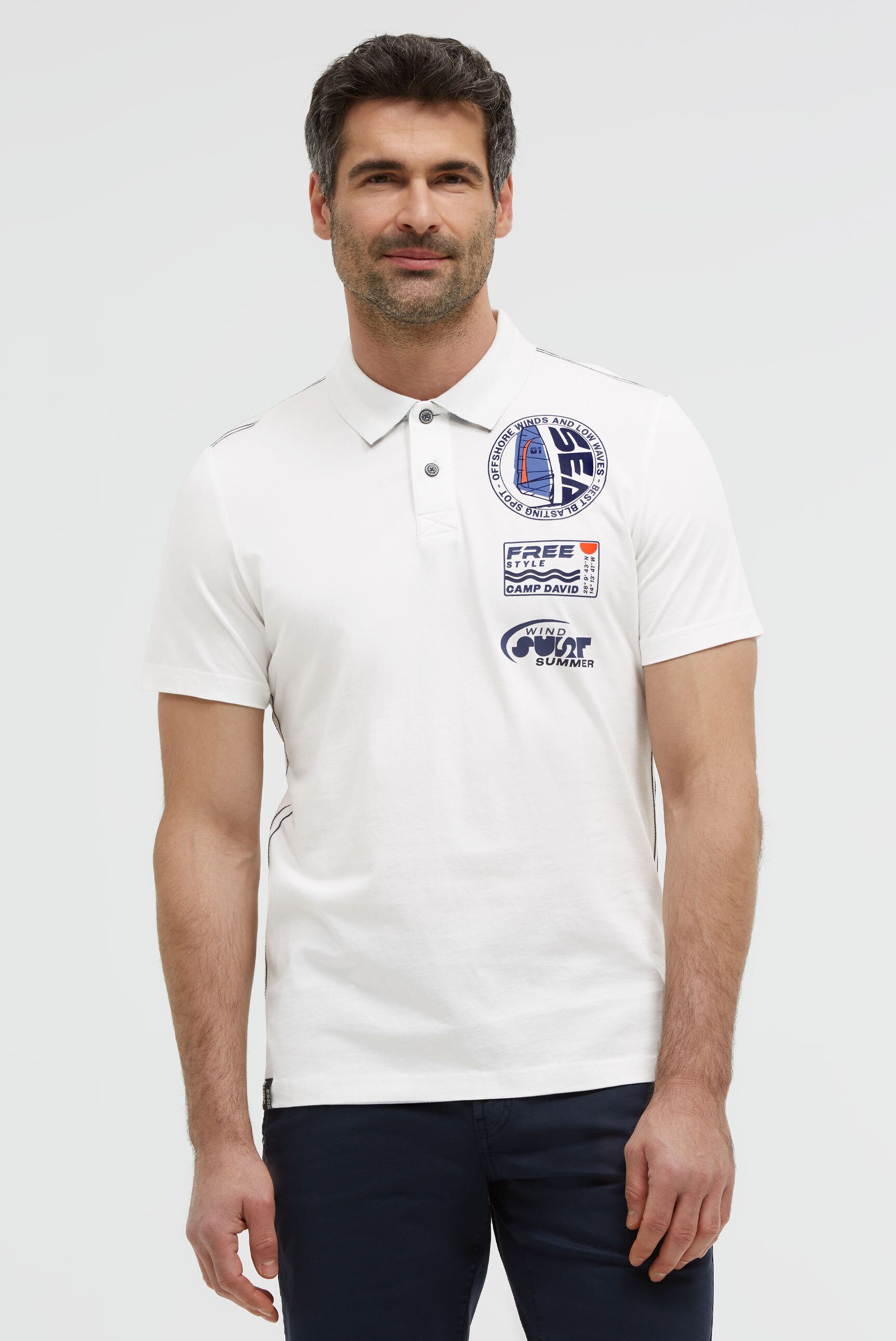 CAMP DAVID Poloshirt aus Baumwolle