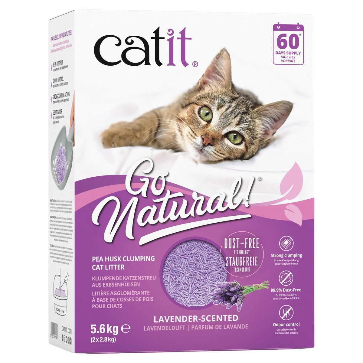 Katzenstreu Go Natural! Pelletstreu Lavendel 5,6 kg