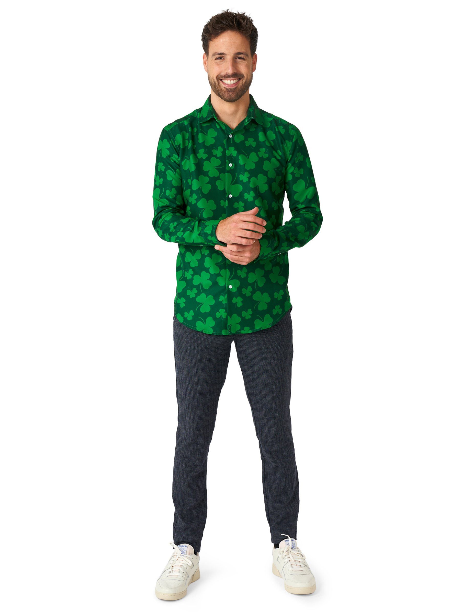 Opposuits Kostüm SuitmeisterSt. Patricks Hemd für Erwachsene grün günstig online kaufen