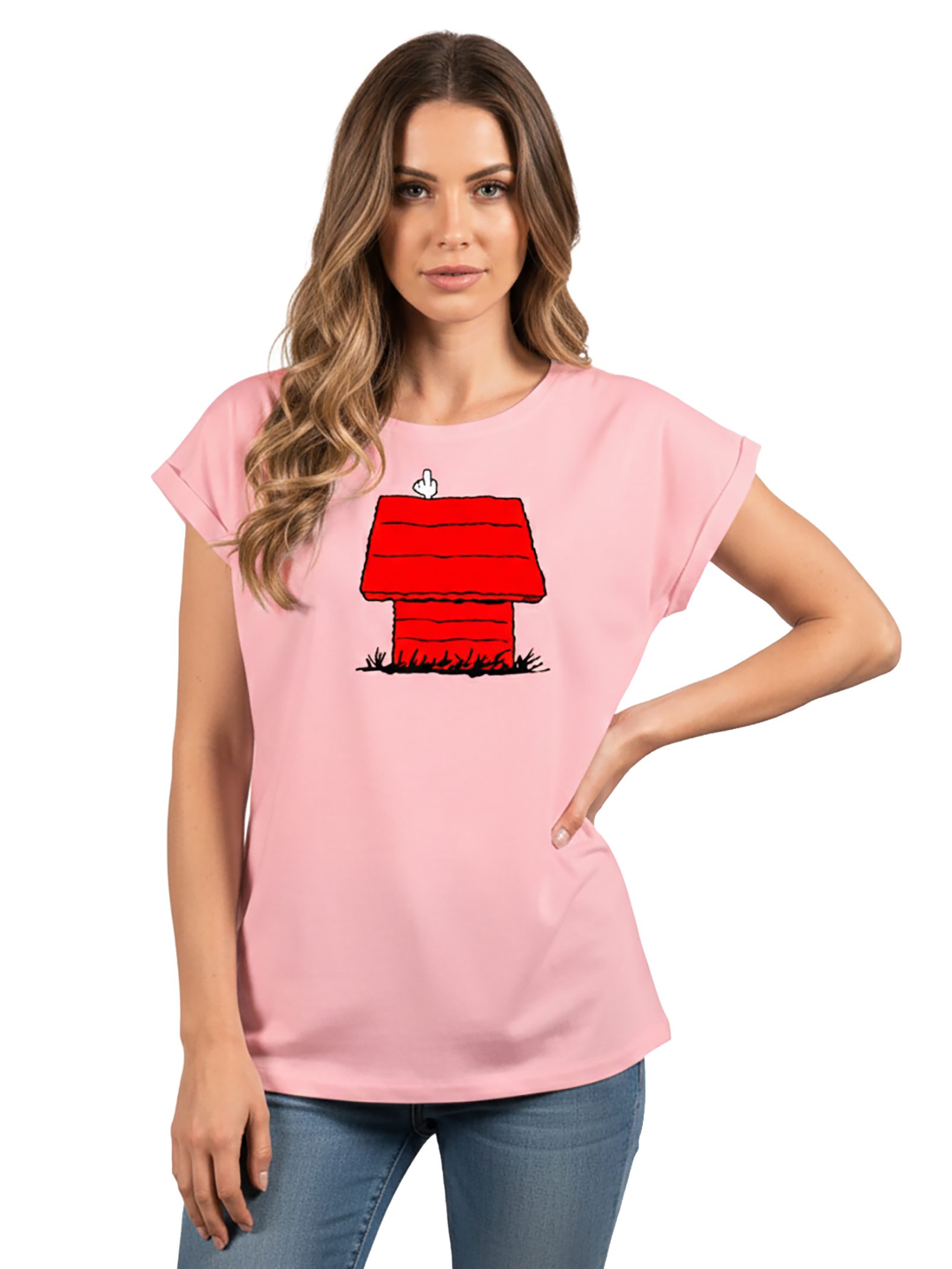 MAKAYA T-Shirt Damen Kurzarm Sommer Top mit Print Lustige Oberteile Aufdruck Frauen (Rundhals, Blau, Grau, Rosa, Schwarz, Weiß) große Größen