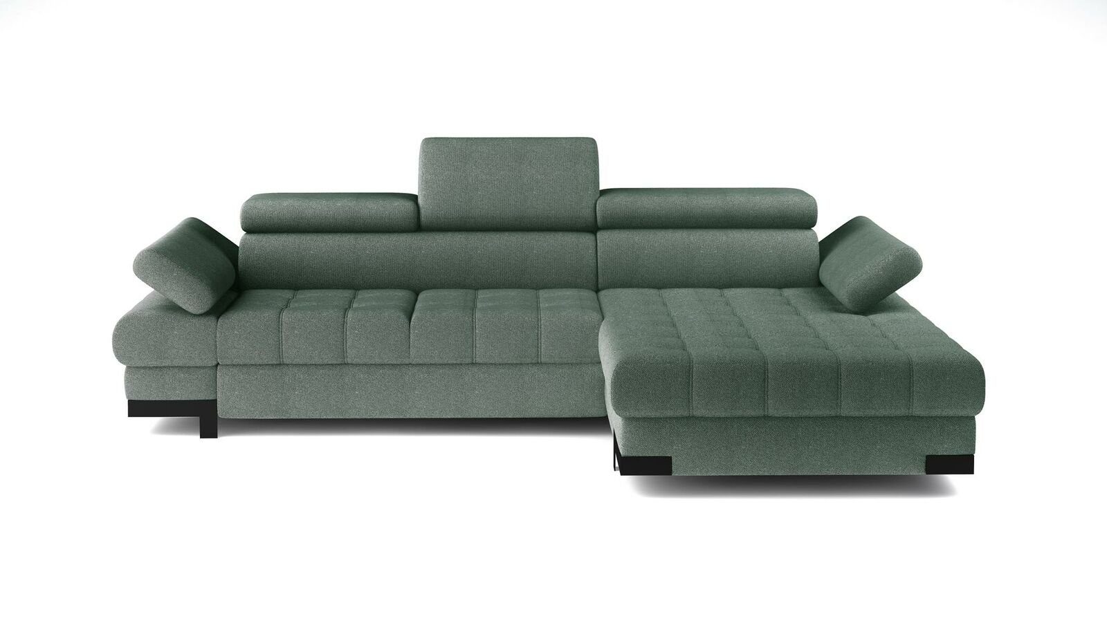 Ecksofa Textil Ecksofa, Sofas Polster Couch Grün Wohnlandschaft Sofa JVmoebel Eck