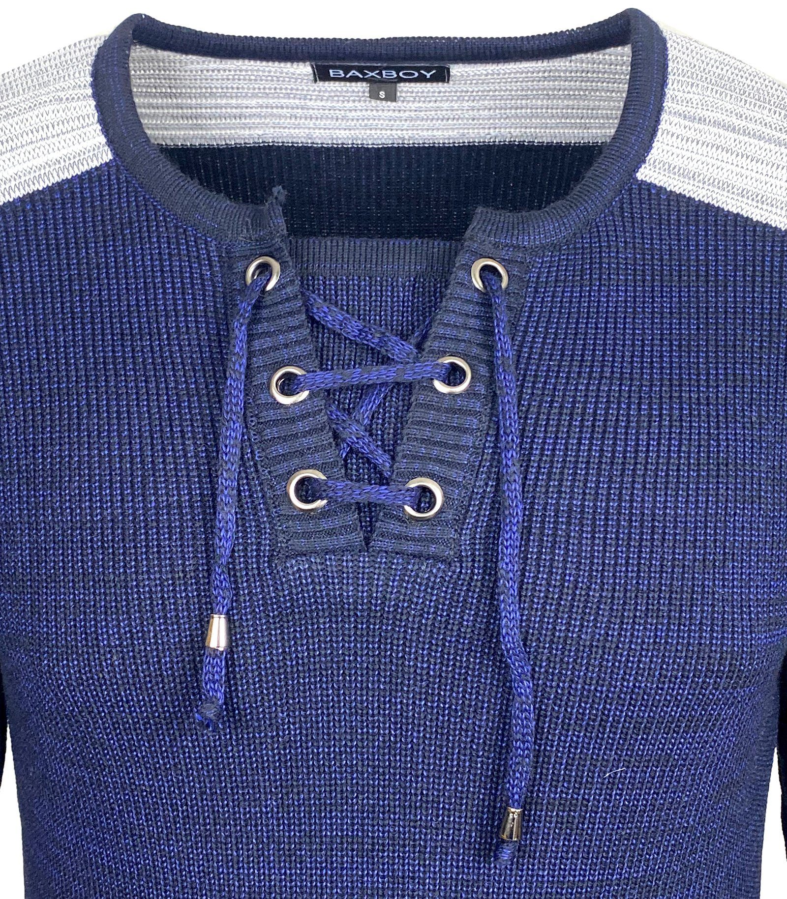 Baxboy Strickpullover Baxboy Herren Pullover V-Neck Strick-Pullover Moderner Männer 52205