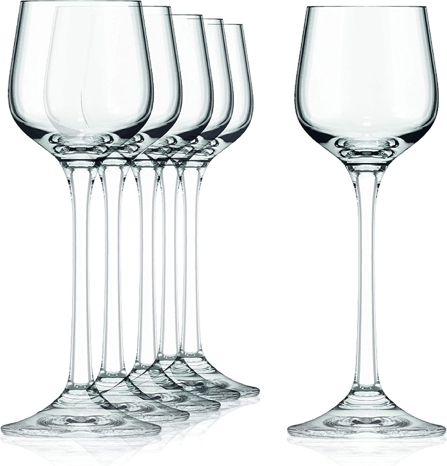 Likörglas Likörgläser Set 6 STK - 60 ml Likörgläser mit Stiel