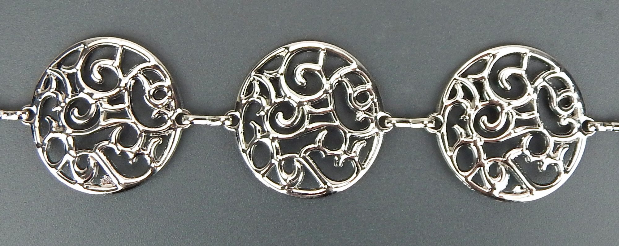 Ella Jonte Kettengürtel silber Ringe 60er 70er Gürtel verstellbar Retro Vintage