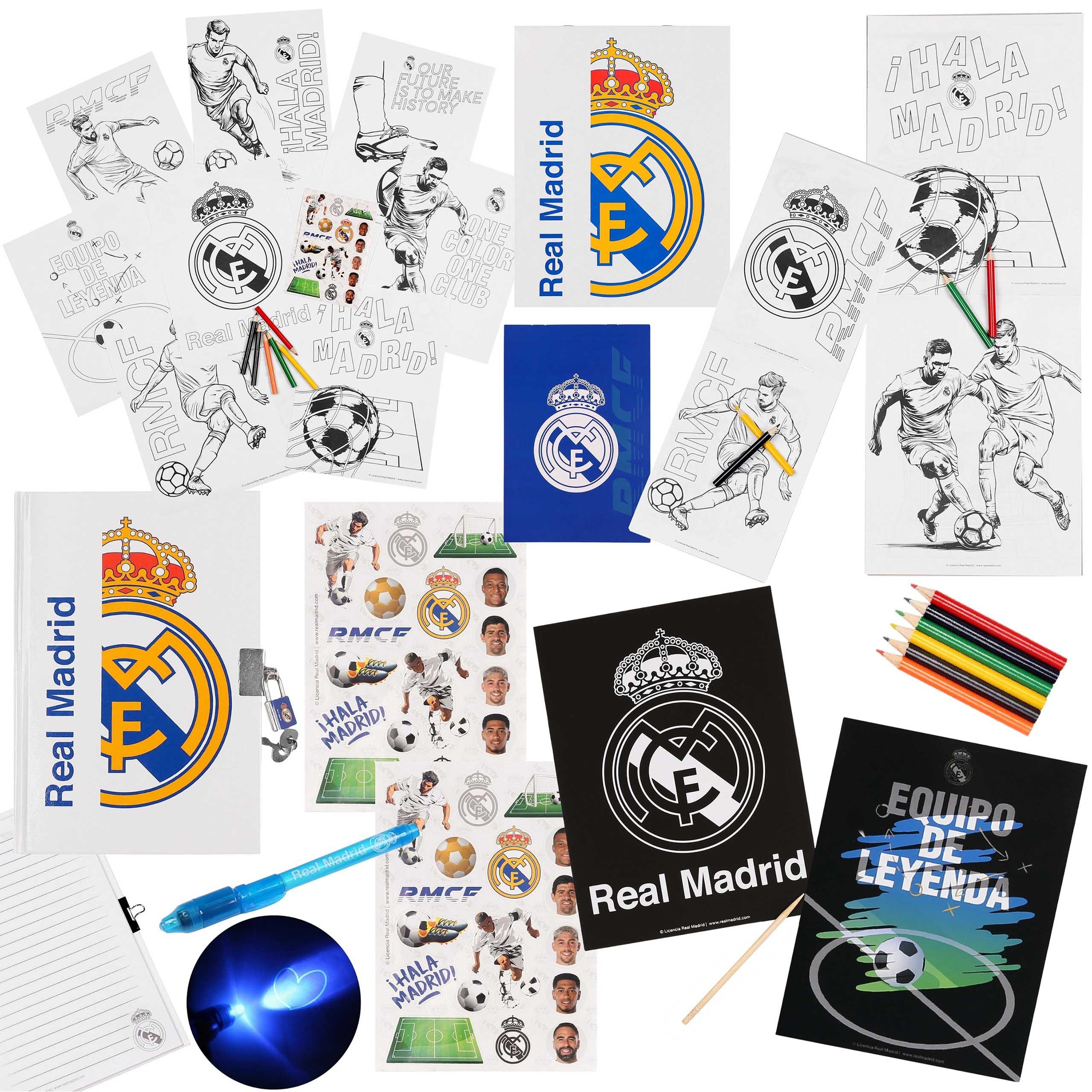 Real Madrid Kreativset Real Madrid – großes Kreativset, Premium-Geschenk für Fans, Kunstset