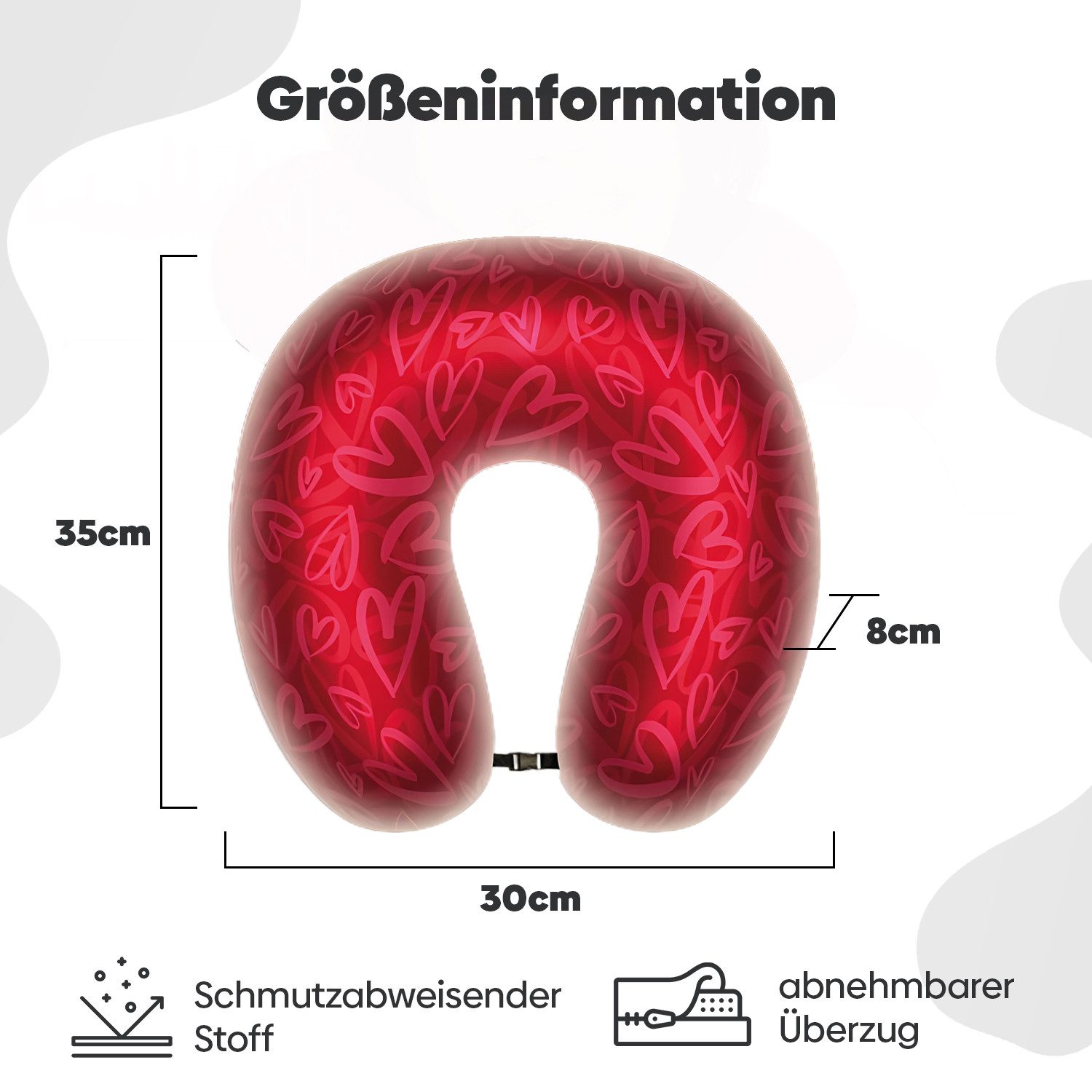 Eve Textile GmbH Reisekissen 35x30x8cm Nackenkissen Flugzeugkissen Bahnkiss günstig online kaufen