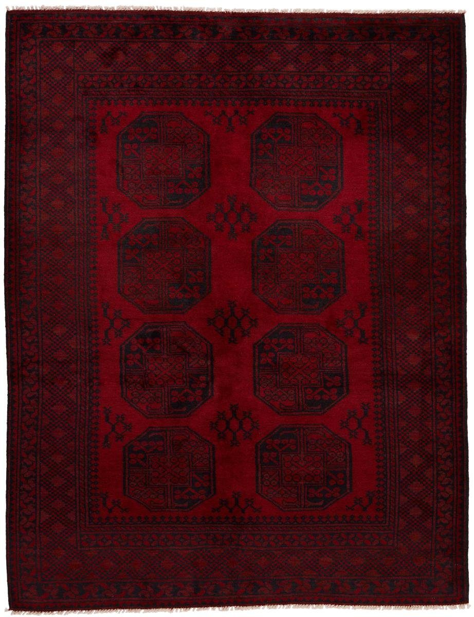 Orientteppich Afghan Akhche 155x200 Handgeknüpfter Trading, Höhe: mm Orientteppich, Nain rechteckig, 6