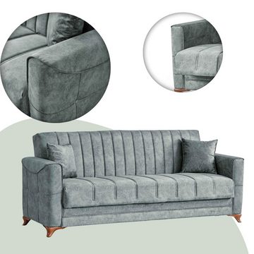 gowoll 3-Sitzer Sofa mit Schlaffunktion und Stauraum Schlafsessel Gästebett