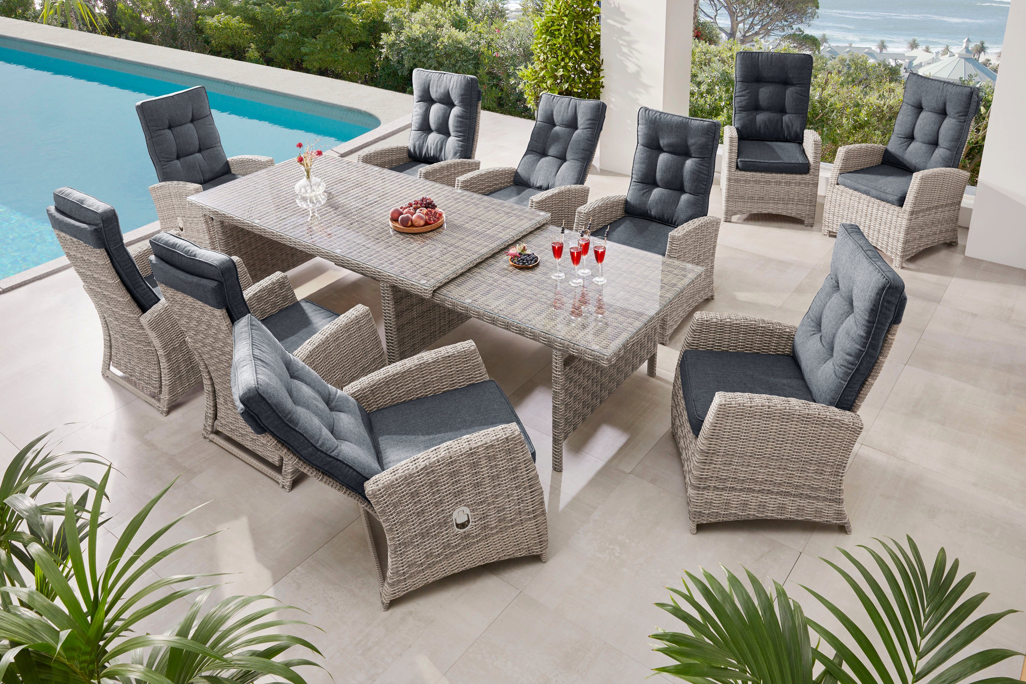 KONIFERA Garten-Essgruppe Monaco, (Set, 31-tlg., 10x günstig online kaufen