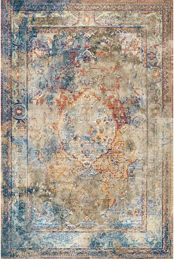 Bamyum Teppich Landon Teppich mit ChenilleDruck, Waschbarer, Antibakteriell Teppich, Höhe: 80 mm, Einzelstück