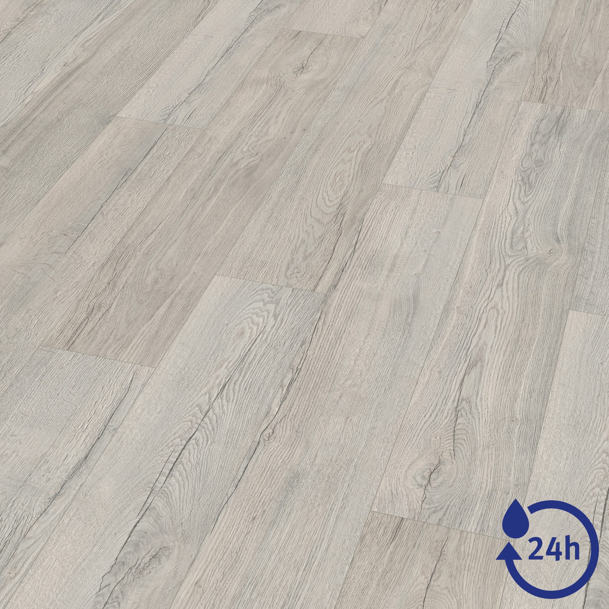 EGGER Laminat NatureSense Aqua EL2081 Elva Eiche grau, (10mm, 1,746m), Wasserbeständig & Praktisch