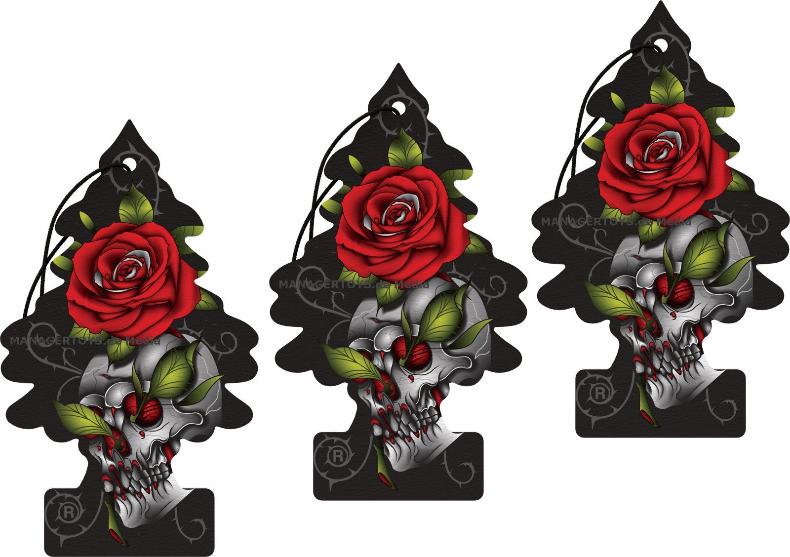 Wunder-Baum Raumduft 3er Set Rose Thorn Rosenduft Rosendorn Duftbäumchen