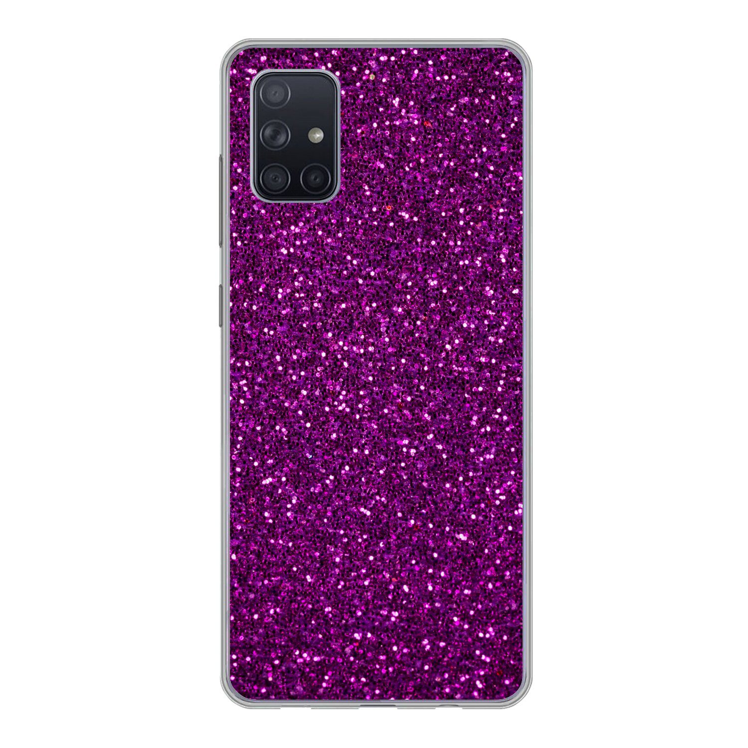 MuchoWow Handyhülle für Samsung Galaxy A71 Lila - Rosa - Muster - Abstrakt, Phone Case, Silikon, Schutzhülle Dünn