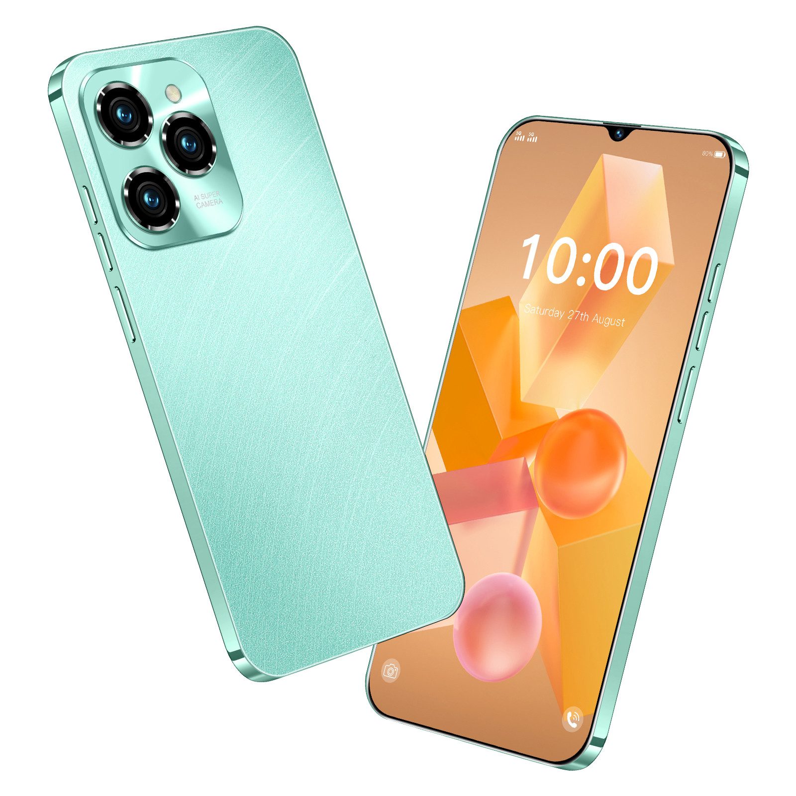 Fine Life Pro Entsperren Telefon, 6,3-Zoll-Bildschirm, Dual-Kameras, Dual-SIM-Karten Smartphone (2GRAM+16GROM/TF128GB, 4G-fähiges Smartphone, geeignet für Anfänger)