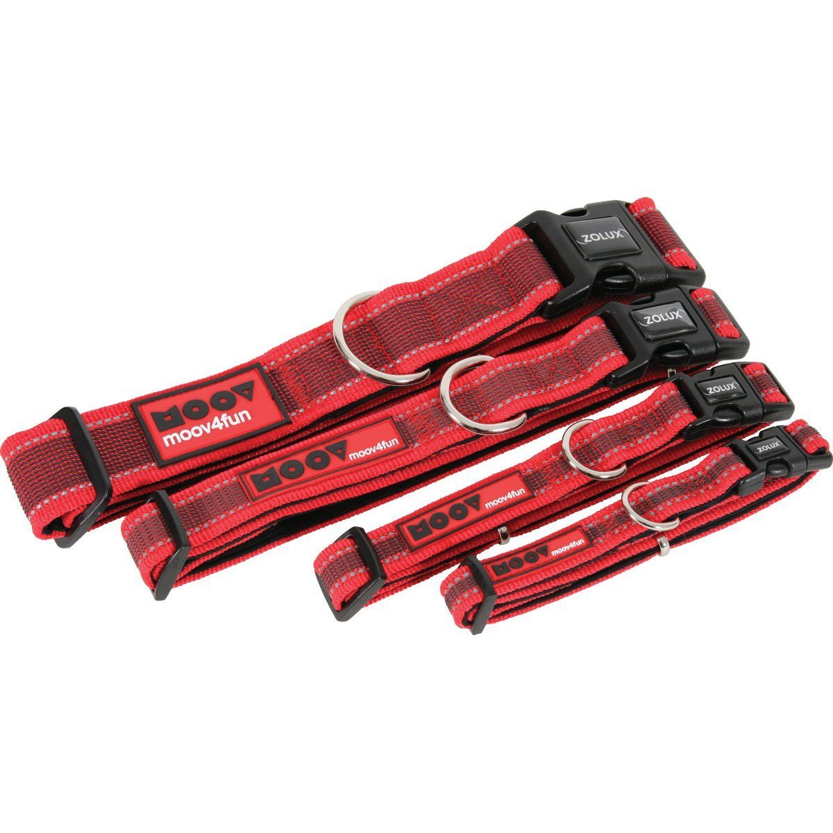 Zolux Hunde-Halsband Halsband für Hunde MOOV - rot - S (15 mm)