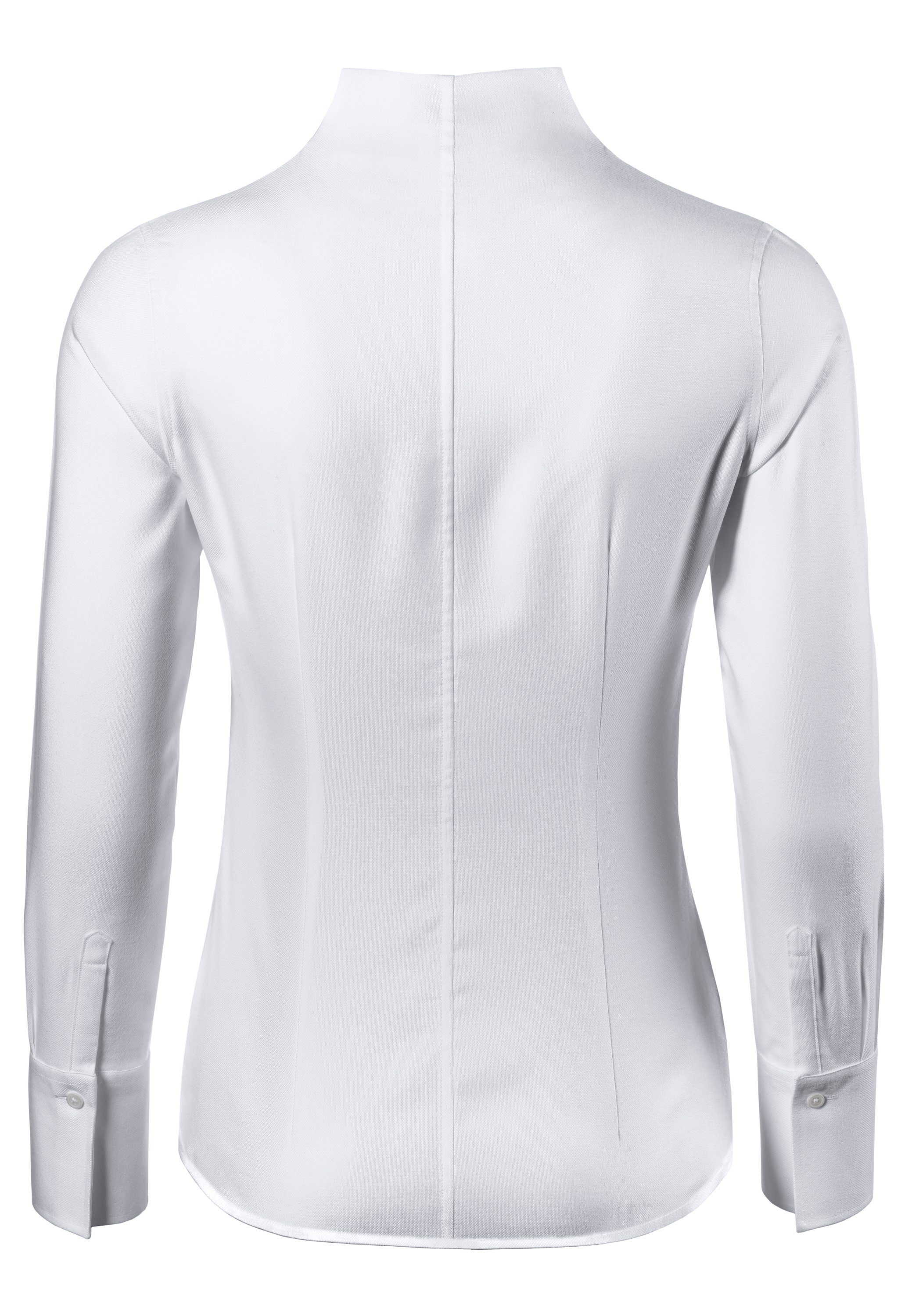 Vincenzo Boretti Klassische Bluse leicht tailliert soft Oxford Kelchkragen