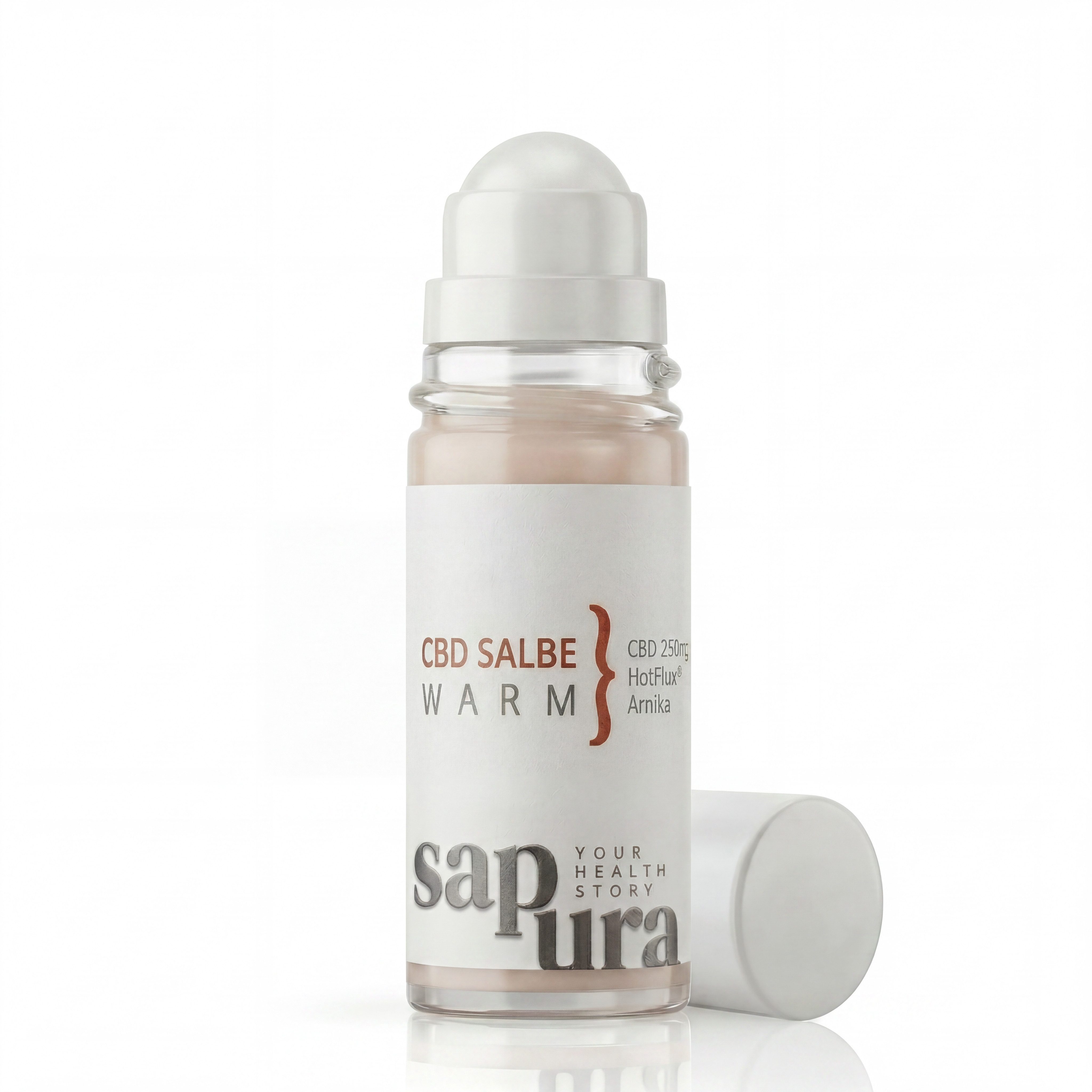 SAPURA Health Hautcreme CBD Schmerzsalbe Wärmegel Roll-On mit Arnika + Teufelskralle, 1-tlg.