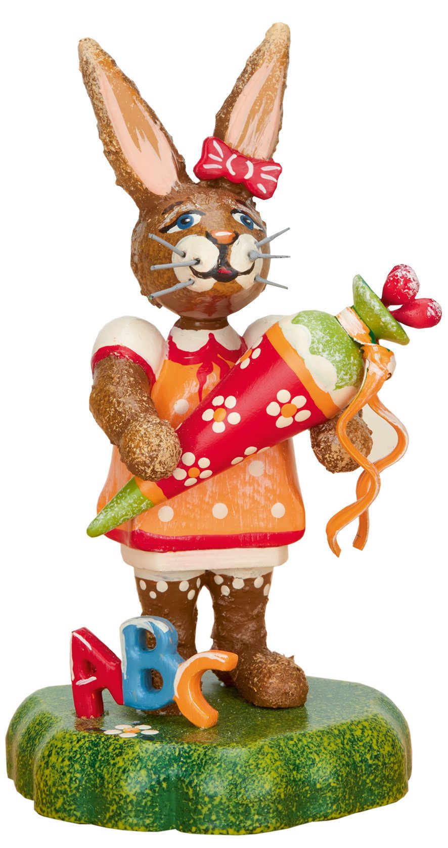 Hubrig Volkskunst Zschorlau Erzgebirge Osterhase Hubrig Hasenschule Finchens erster Tag