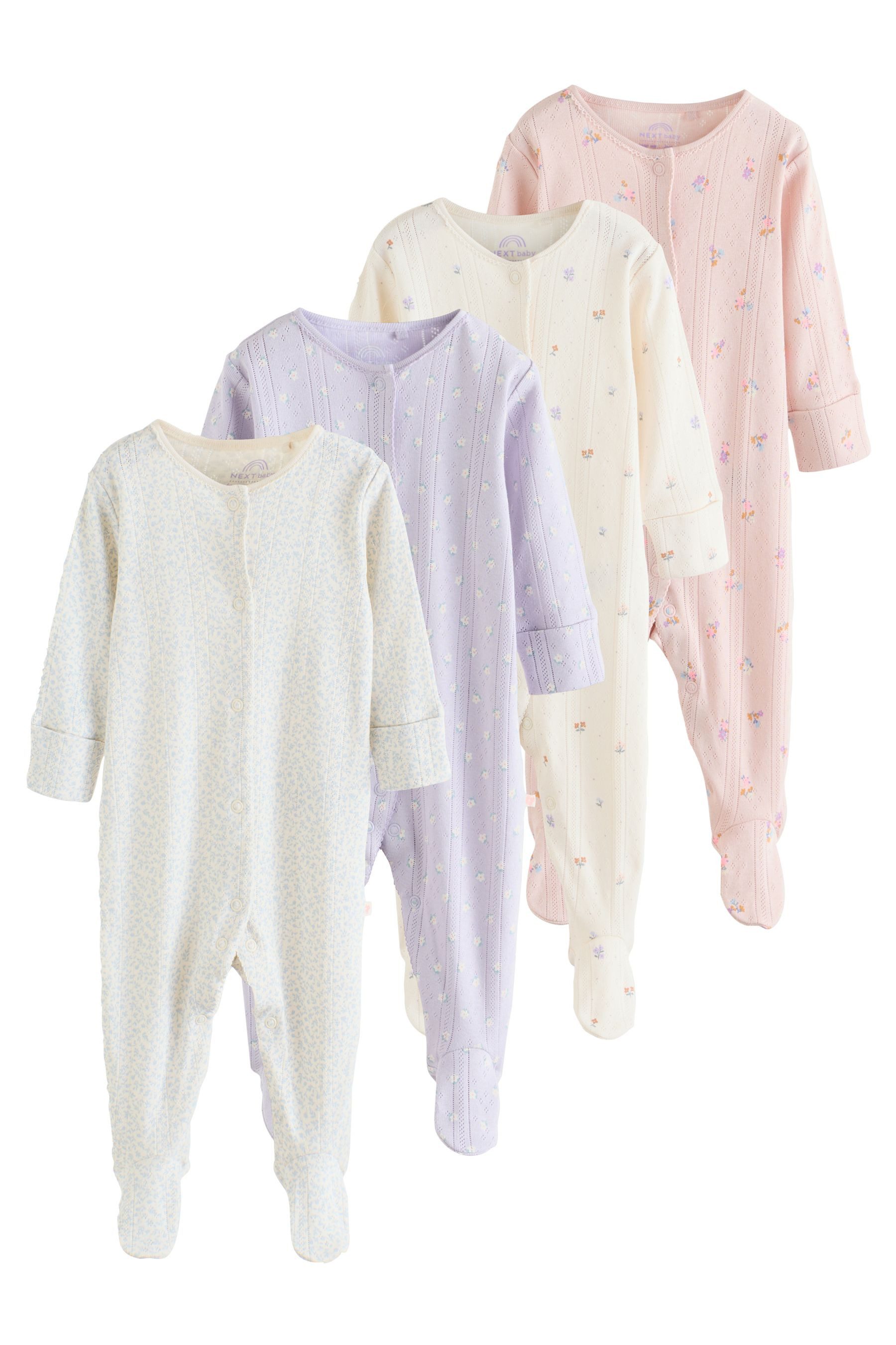 Schlafoverall 4er-Pack Baby-Schlafanzüge