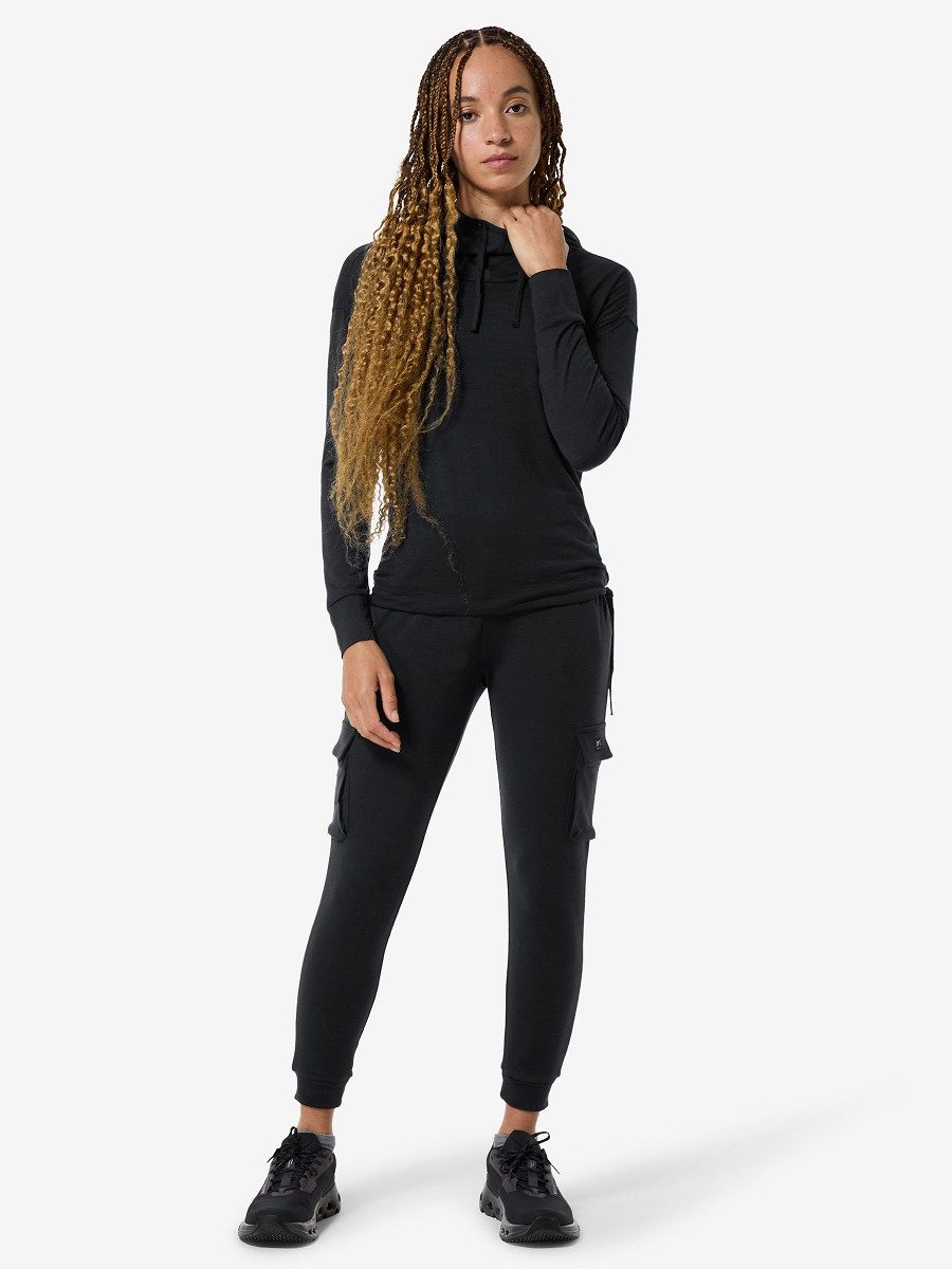 SUPER.NATURAL Hoodie für Damen aus Merino W FUNNEL HOODIE leichtes Longslee günstig online kaufen