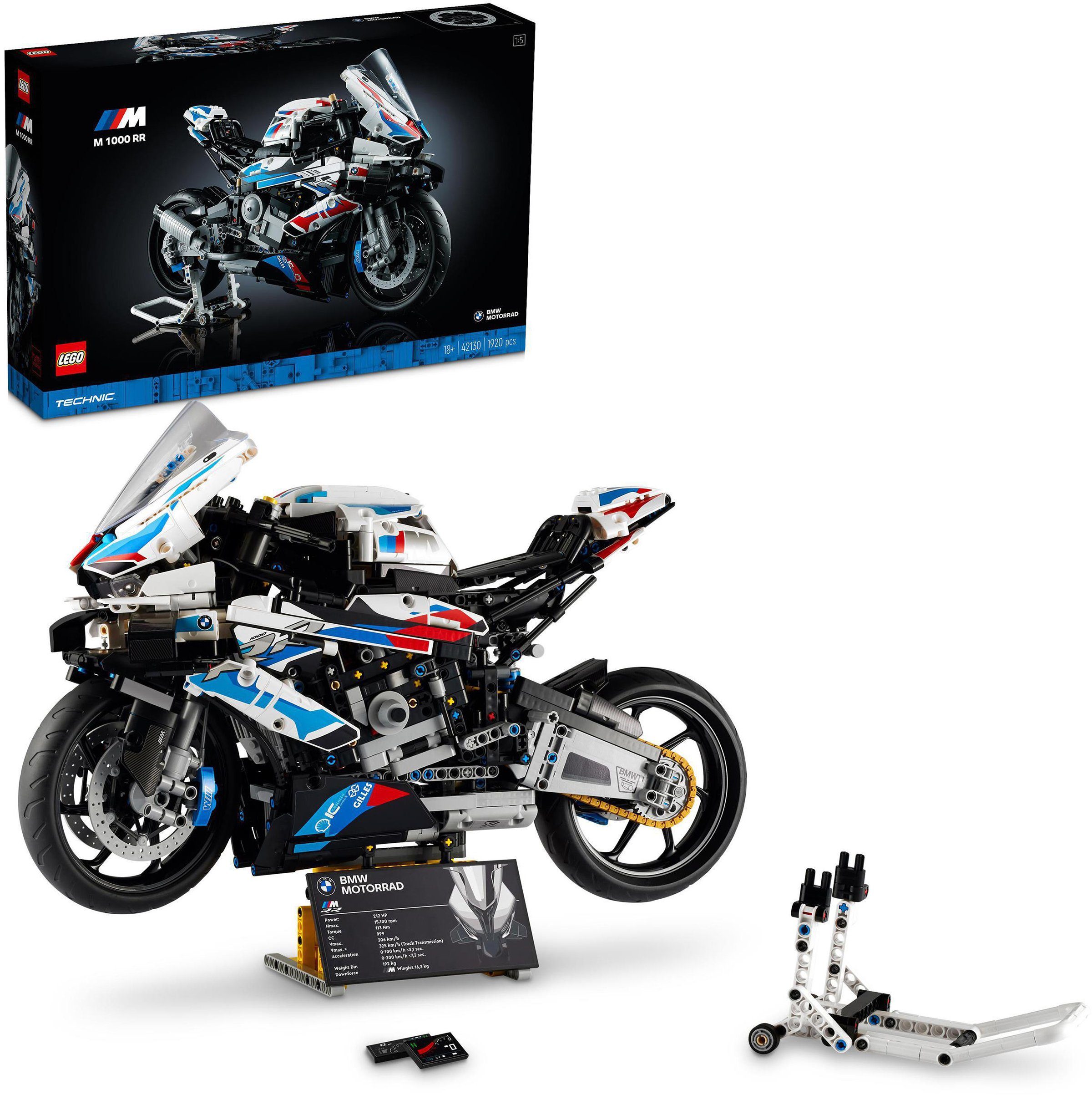 LEGO® Konstruktionsspielsteine BMW M 1000 RR (42130), LEGO® Technic, (1920 St), Made in Europe