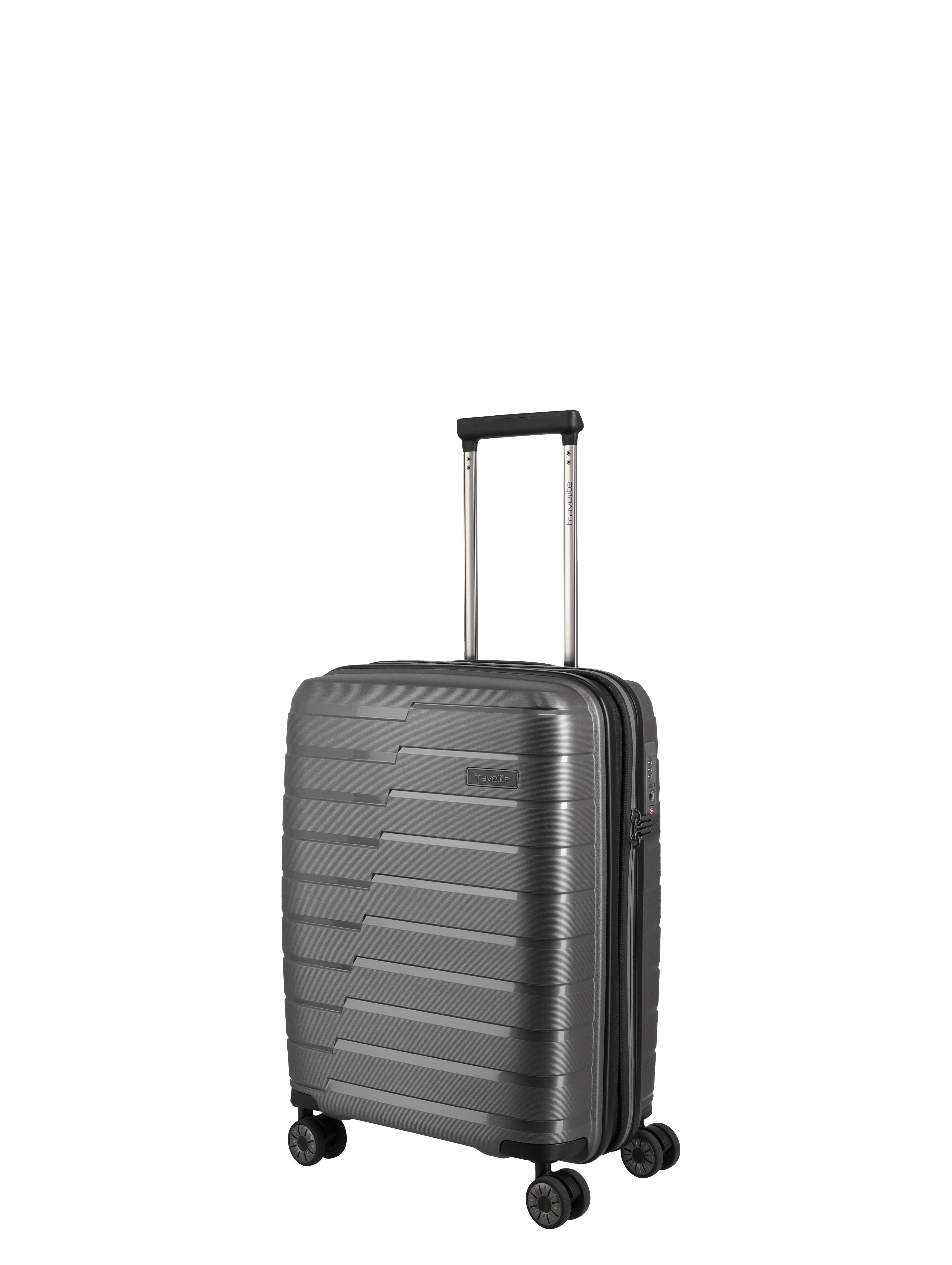 travelite Trolleyset AIR BASE 3-teilig Reisekoffer Hartschale, 4 Rollen, (Set), mit TSA-Schloss und bruchfester Polypropylen-Schale