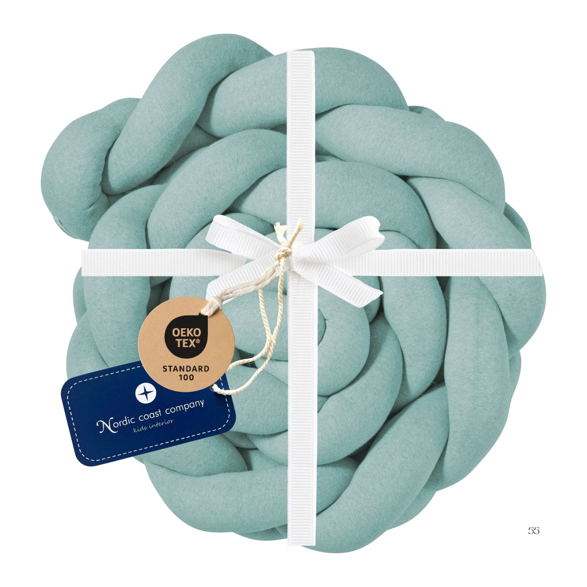 Nordic Coast Company Nestchenschlange XXL Bettschlange geflochten, Bettschlange, Bettumrandung Babybett, Alternative zum Bettnestchen laborgeprüft 180cm, 200cm oder 300cm