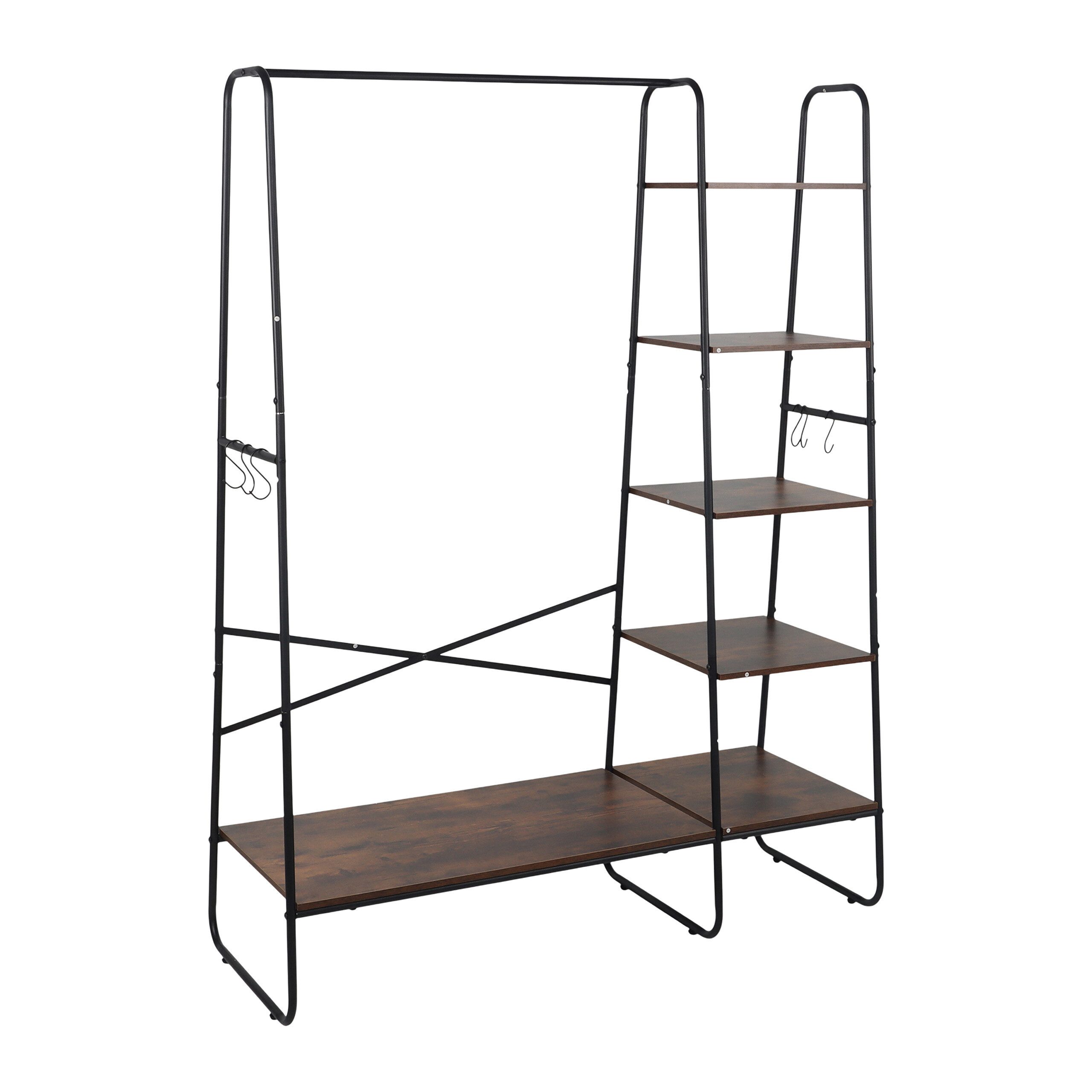 relaxdays Kleiderständer mit 6 Ablage