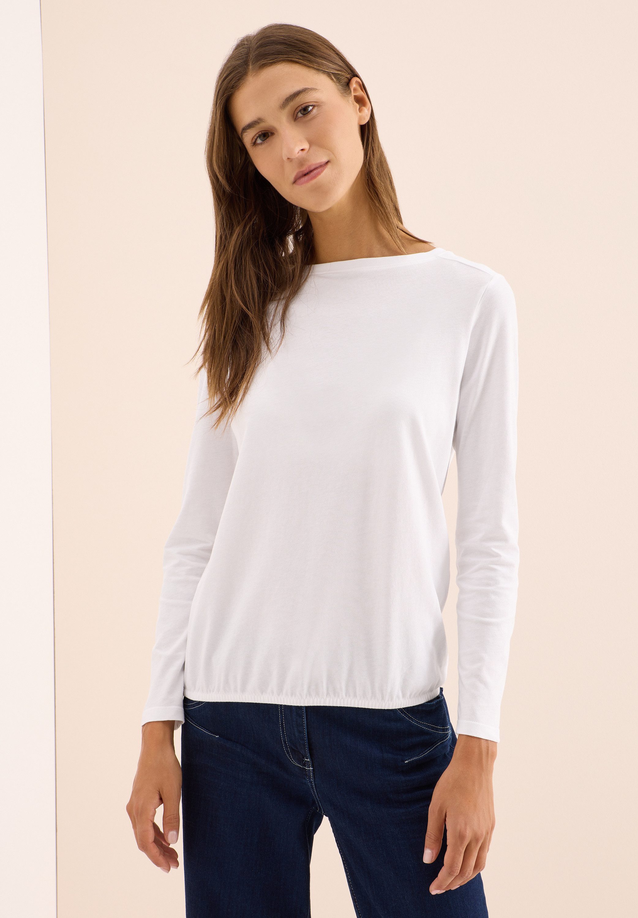 CECIL Langarmshirt aus reiner Baumwolle