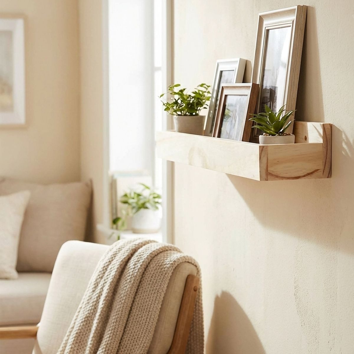 Duraline Wandregal Foto-Regalboden Wandmodul Regal, mit Vertiefung für Bilder, modern & kombinierbar, Kiefer