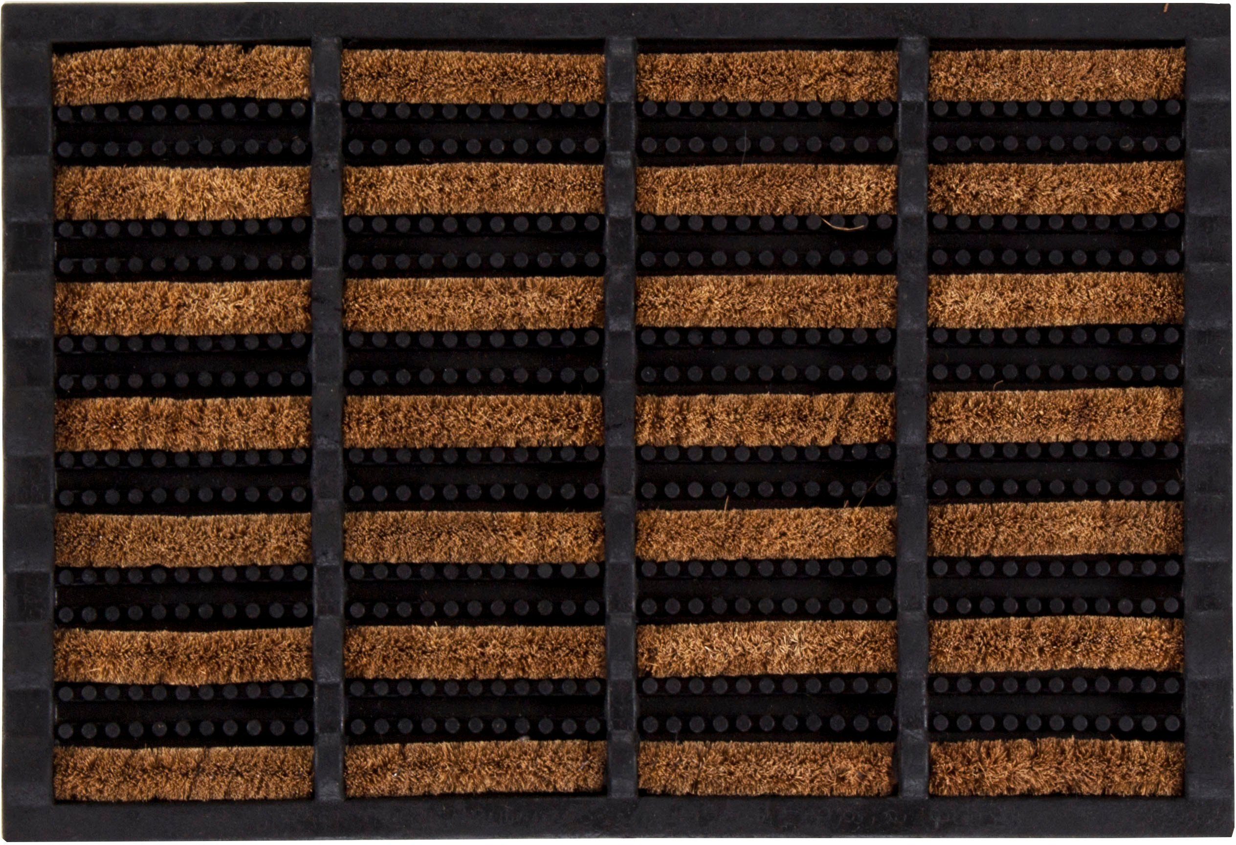 Fußmatte Robusta, Andiamo, rechteckig, Höhe: 30 mm, Schmutzfangmatte, mit  Bürsten aus Kokos, In- und Outdoor geeignet
