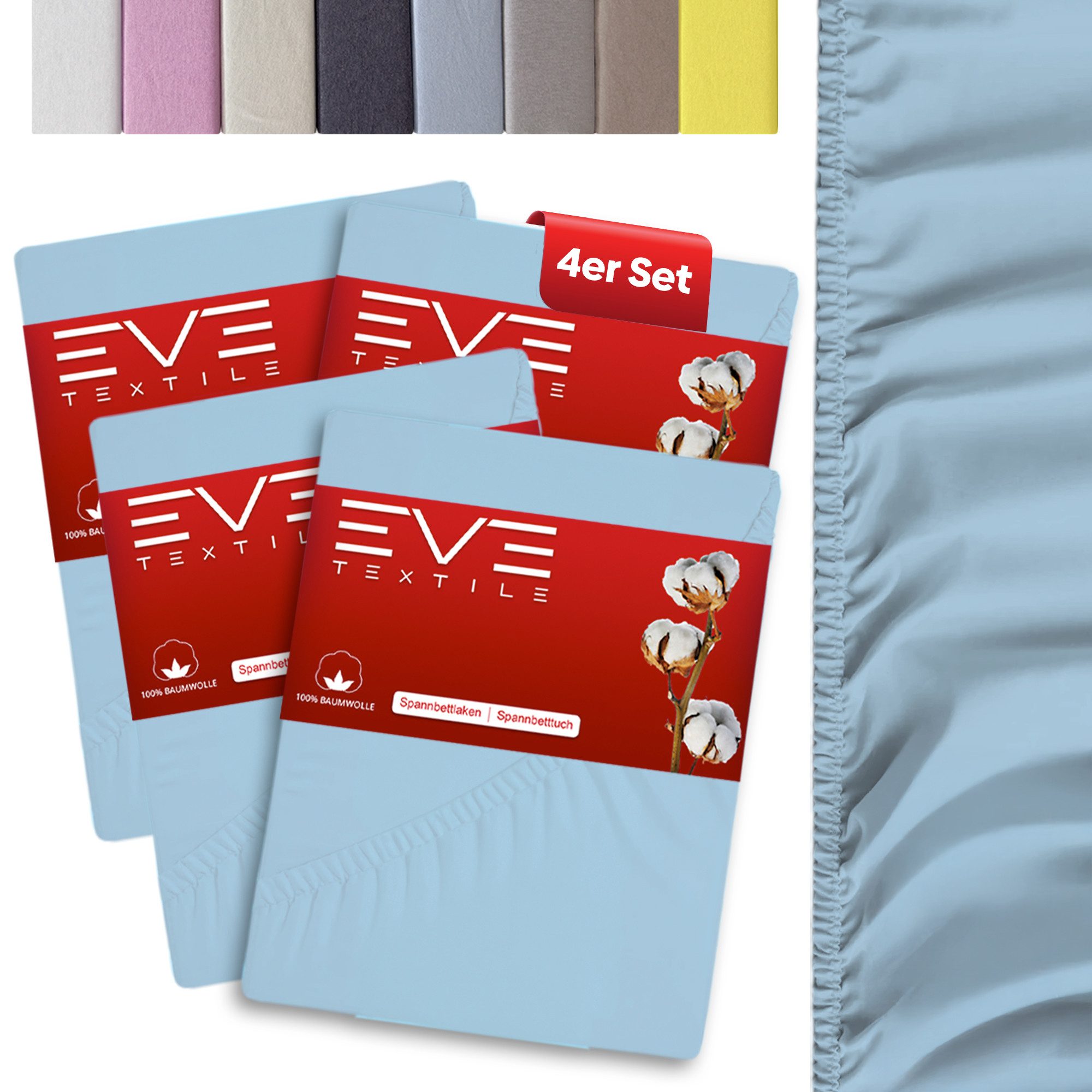 Eve Textile GmbH Spannbettlaken Spannbetttuch Bettlaken günstig online kaufen
