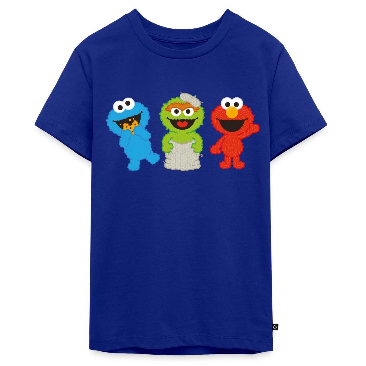 T-Shirt Sesamstraße Baby Krümelmonster, Oscar & Elmo Teenager Premium T-Shirt