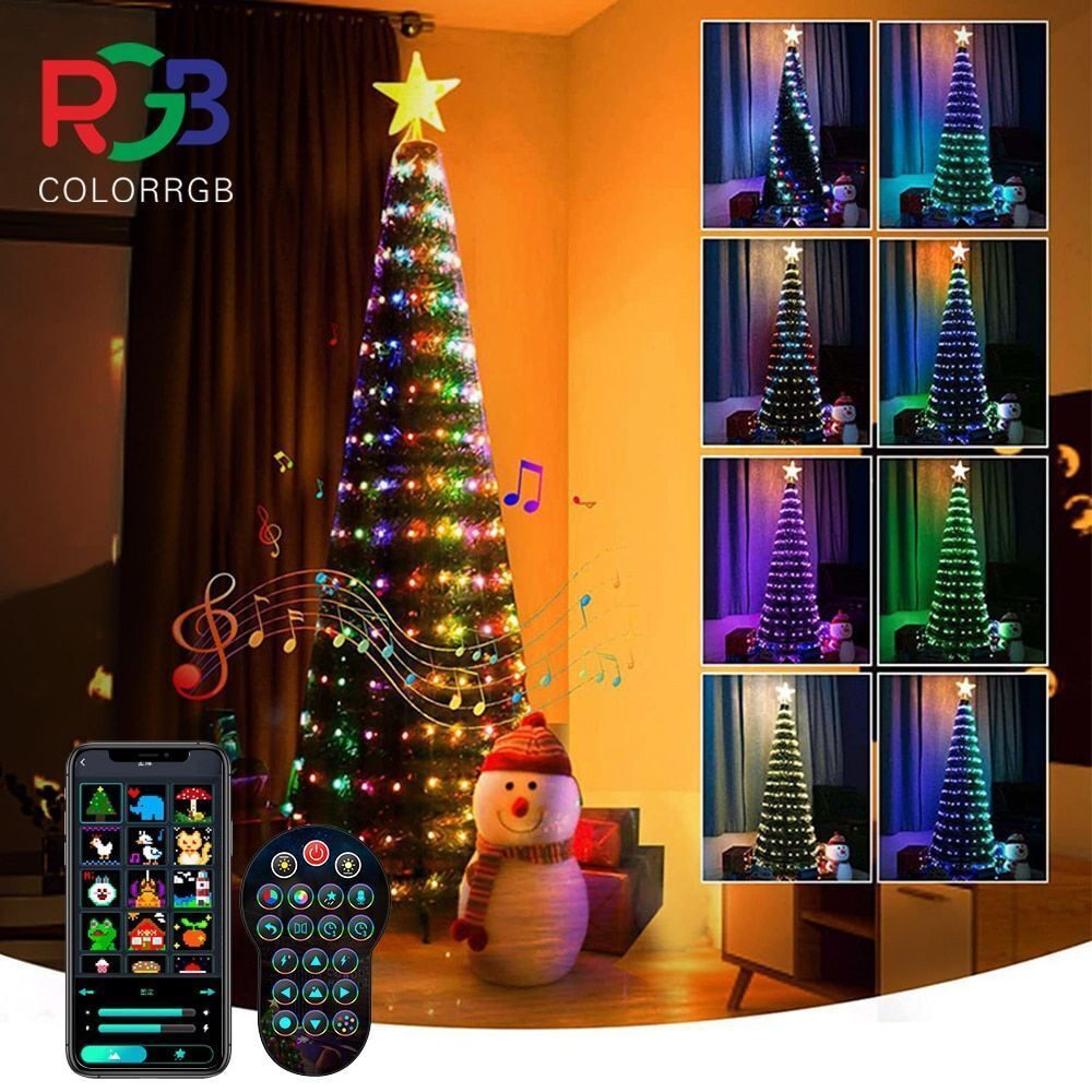 PRIISF Künstlicher Weihnachtsbaum LED Weihnachtsbaum Baummantel RGB Lichter günstig online kaufen