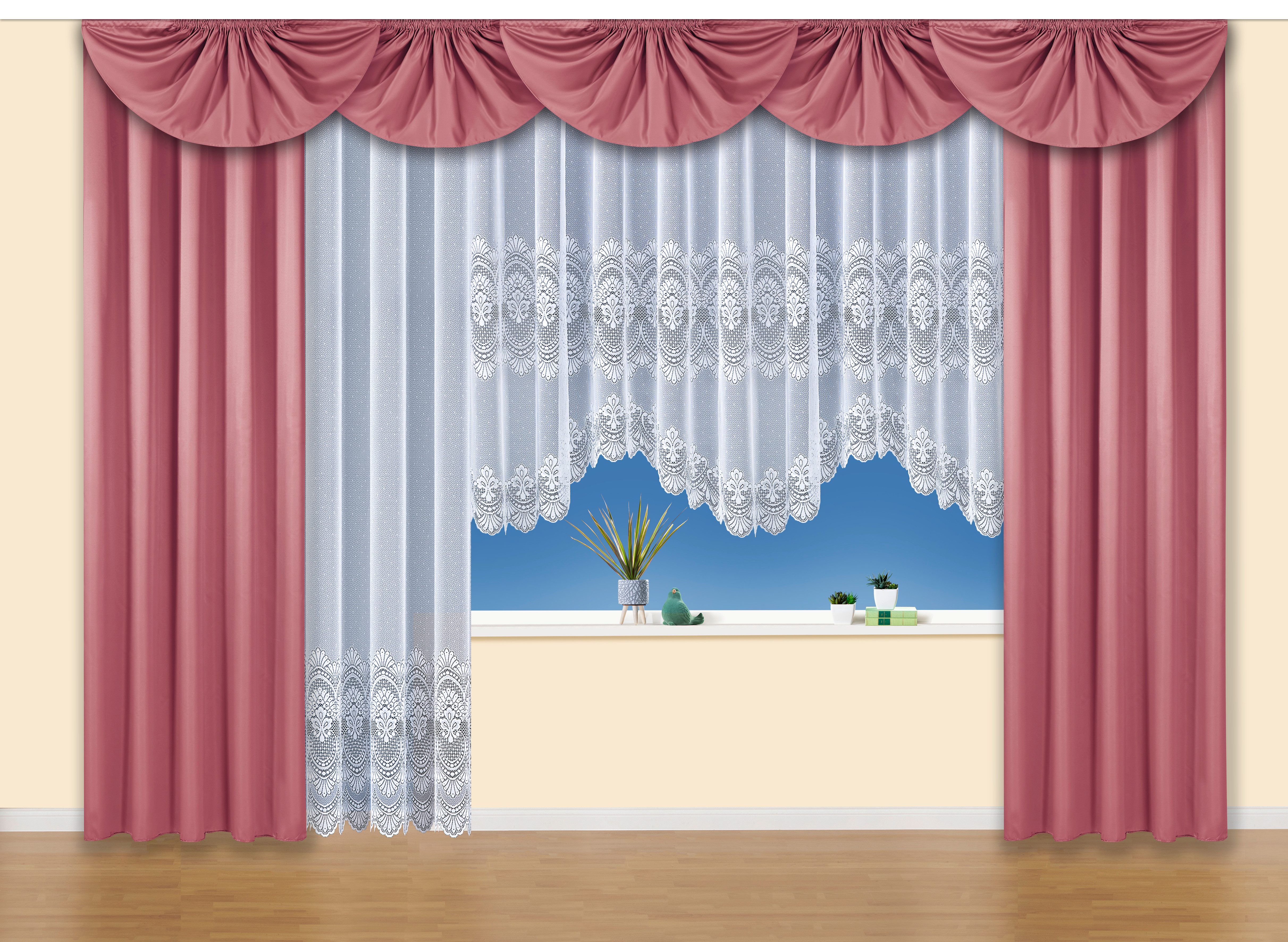 Weckbrodt Mittelbogen Nicoletta (1 St), Kräuselband, blickdicht, Querbehang, Gardine, Store, blickdicht