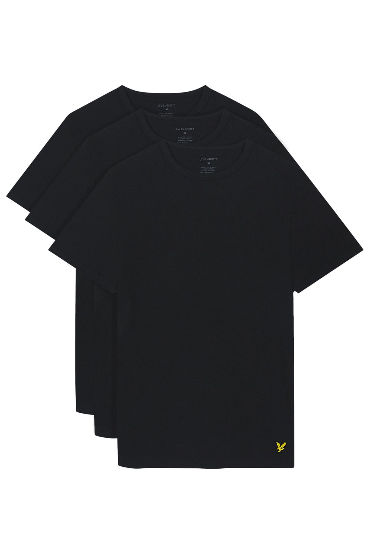 Lyle & Scott Herren 3er-Pack Lounge T-Shirts - Bequeme Basic-Shirts In Hellgrau, Navy & Weiß