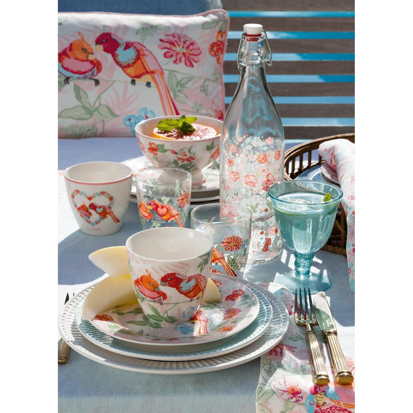 Greengate Cocktailglas Weinglas Pale Blue (Groß)