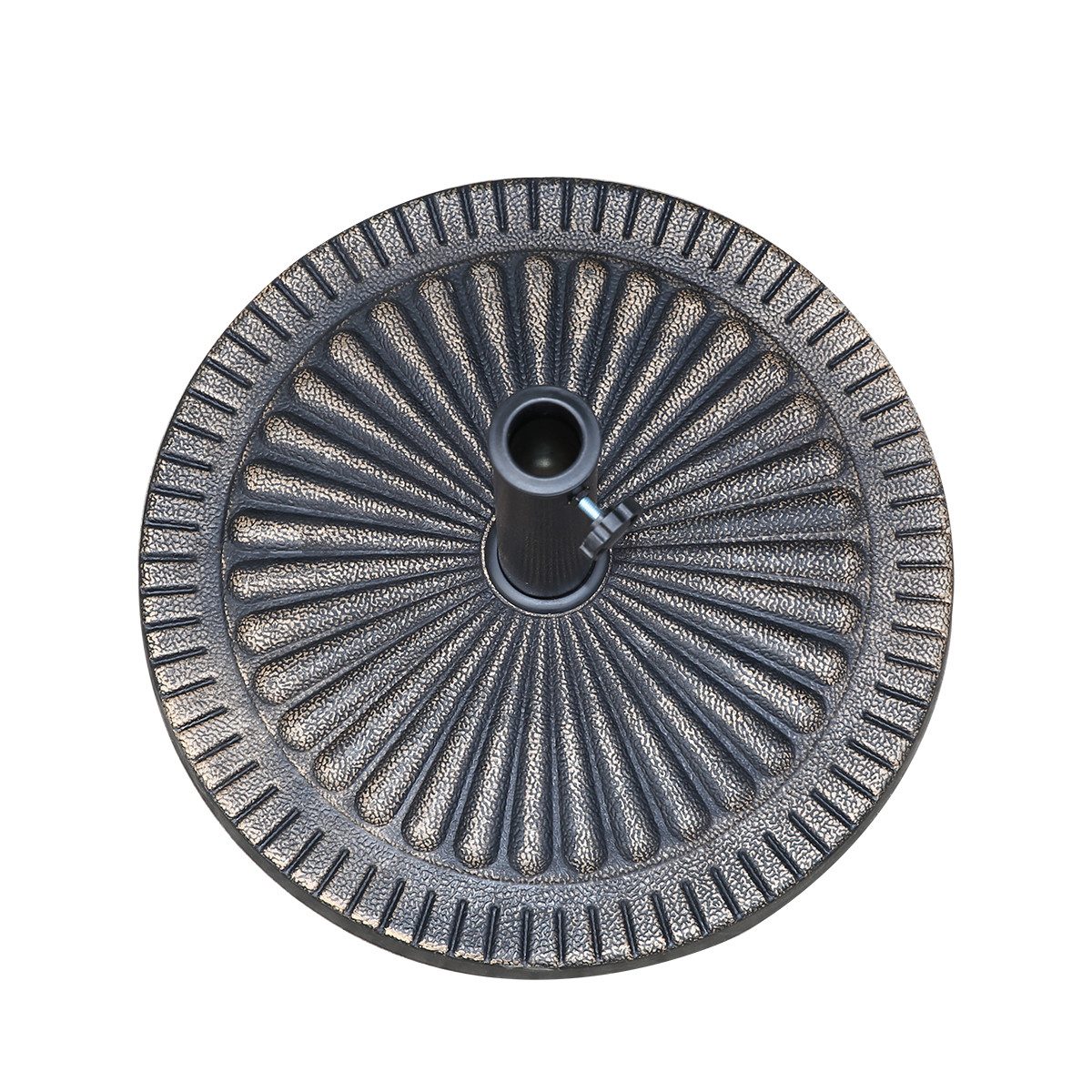 Angel Living Schirmständer Sonnenschirmständer 14 kg – Aus Polyharz & Stahl, für Ø38 mm Schirmstangen