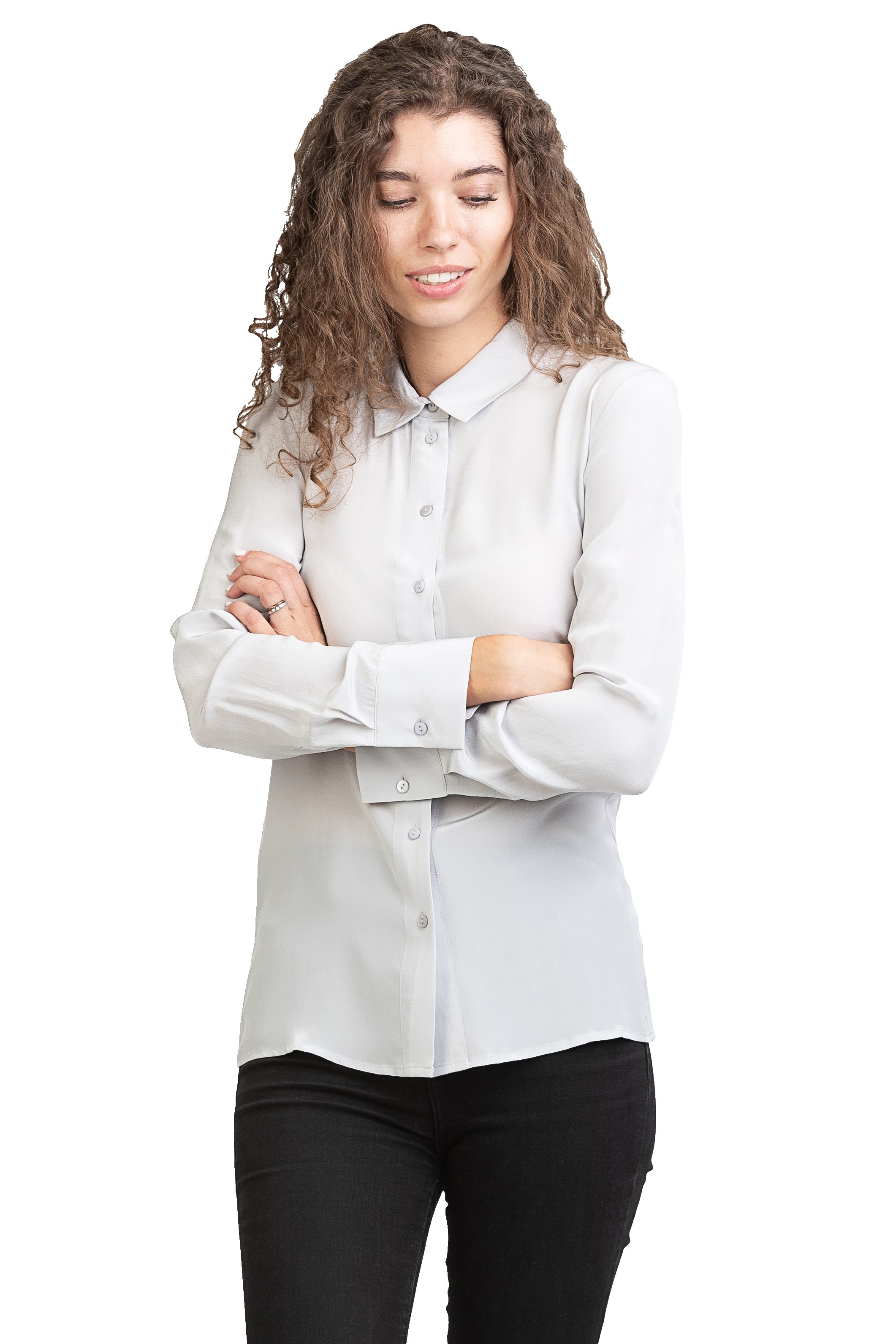 Posh Gear Seidenbluse Damen Seidenbluse Collettoseta Bluse aus 100% Seide 100% Seide