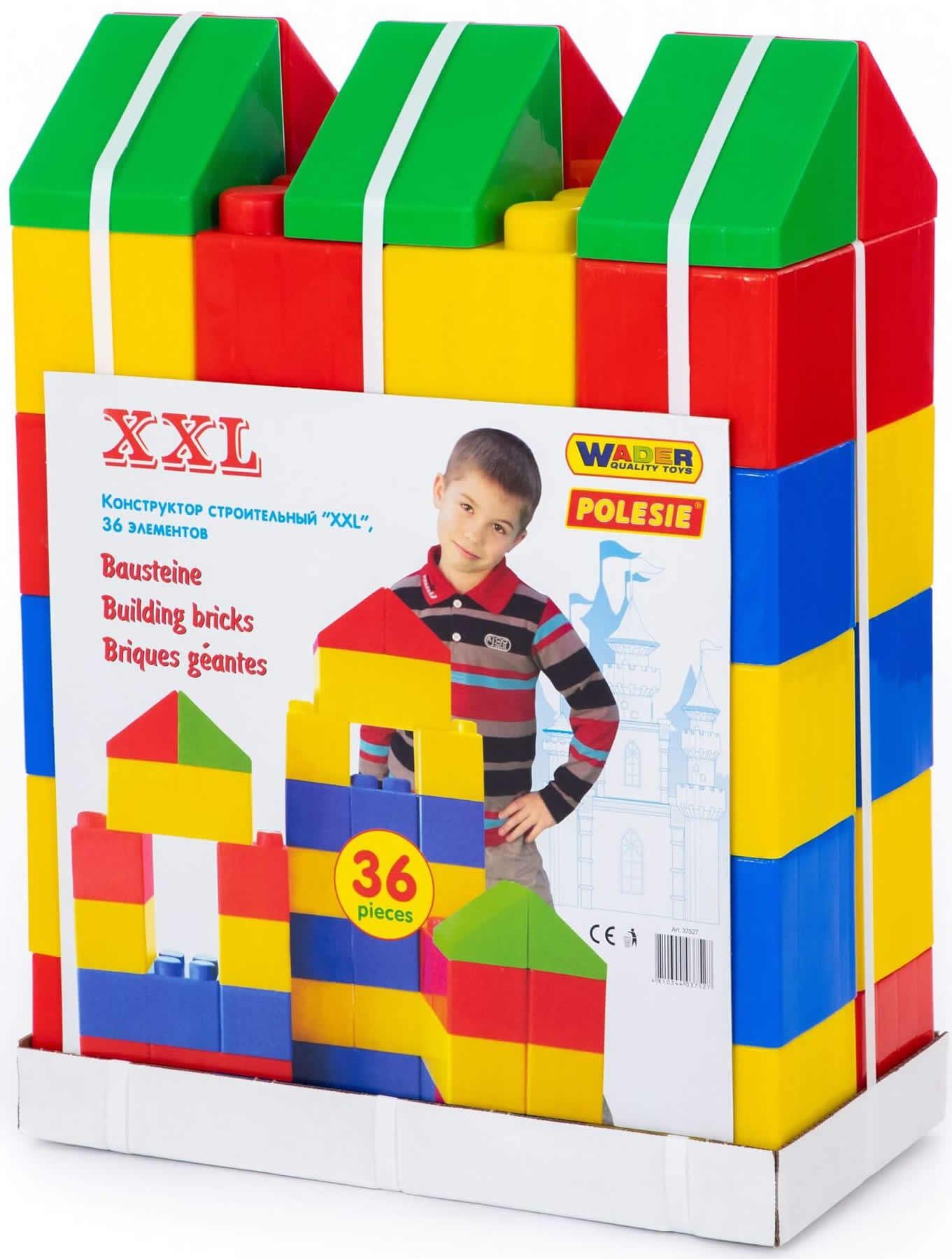 Bausteine Bausteinblock XXL 36 Stück 12M+ Spielbausteine