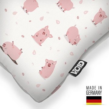 Kissenbezug, VOID (1 Stück), Sofa-Kissen Comic Schweinchen Kissenbezug Schweine Muster Kinderzimmer Bauern Bauernhof