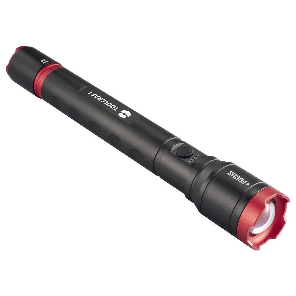TOOLCRAFT Taschenlampe LED-Taschenlampe, zwei Energiequellen mit Akku, 5000 lm TO-9927687, verstellbar, Einstellbare Punktgröße, mit Stroboskopmodus, mit USB-Sch