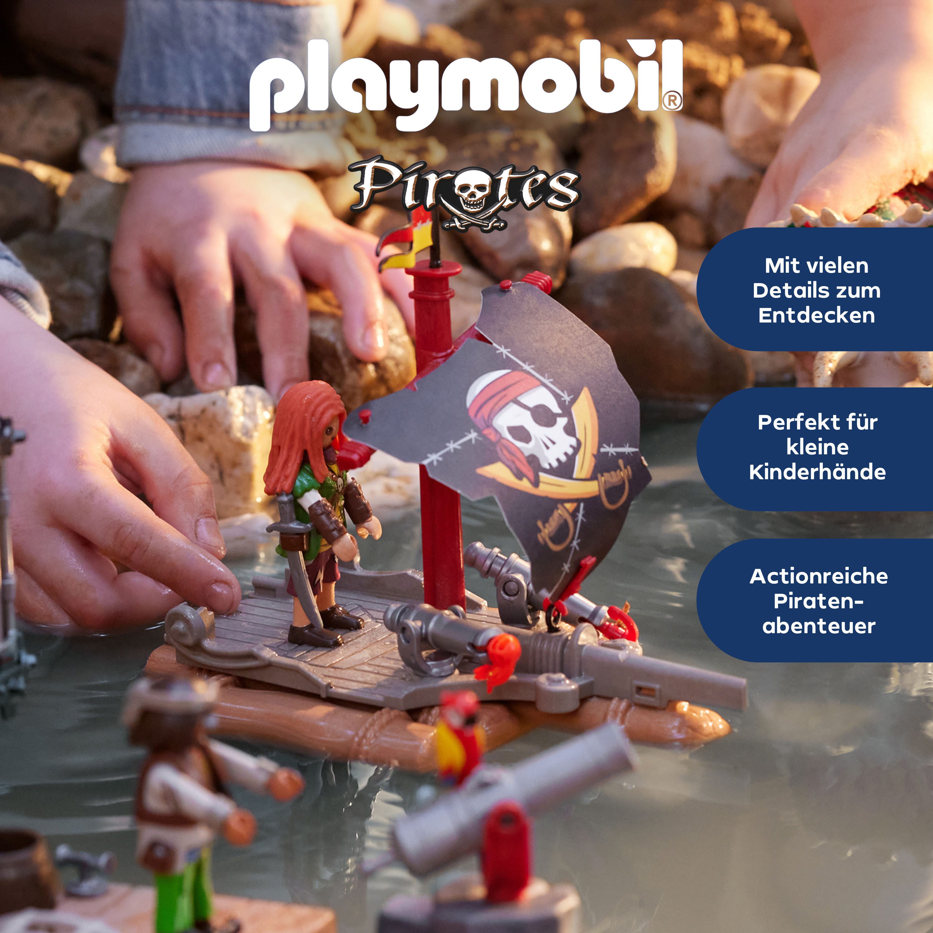 Playmobil® Schatzbergung auf Piratenfloss (71794), Playmobil Pirates Konstruktions-Spielset, (41 St)