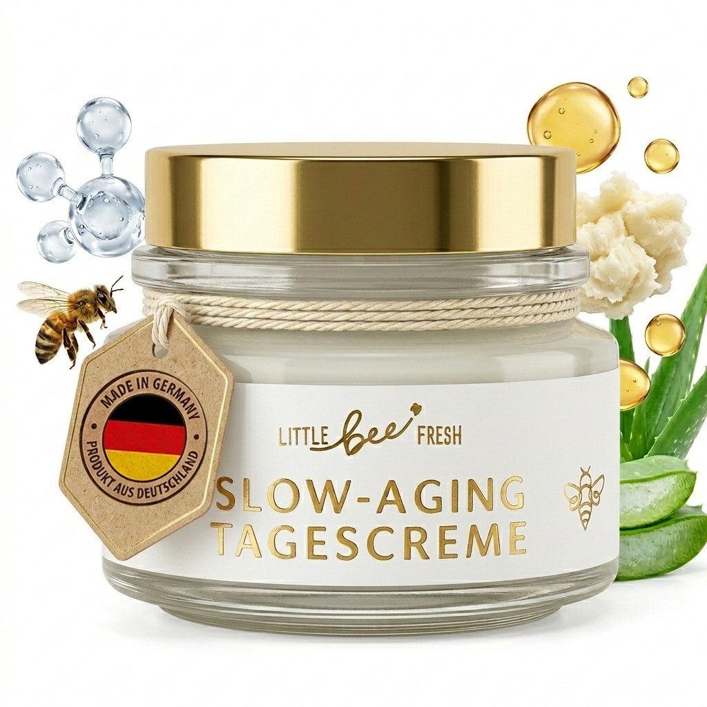 little bee fresh Tagescreme mit echtem Bienengift, Hyaluron und Arganöl - SLOW-AGING Gesichtscreme, 1-tlg., mit echtem Bienengift